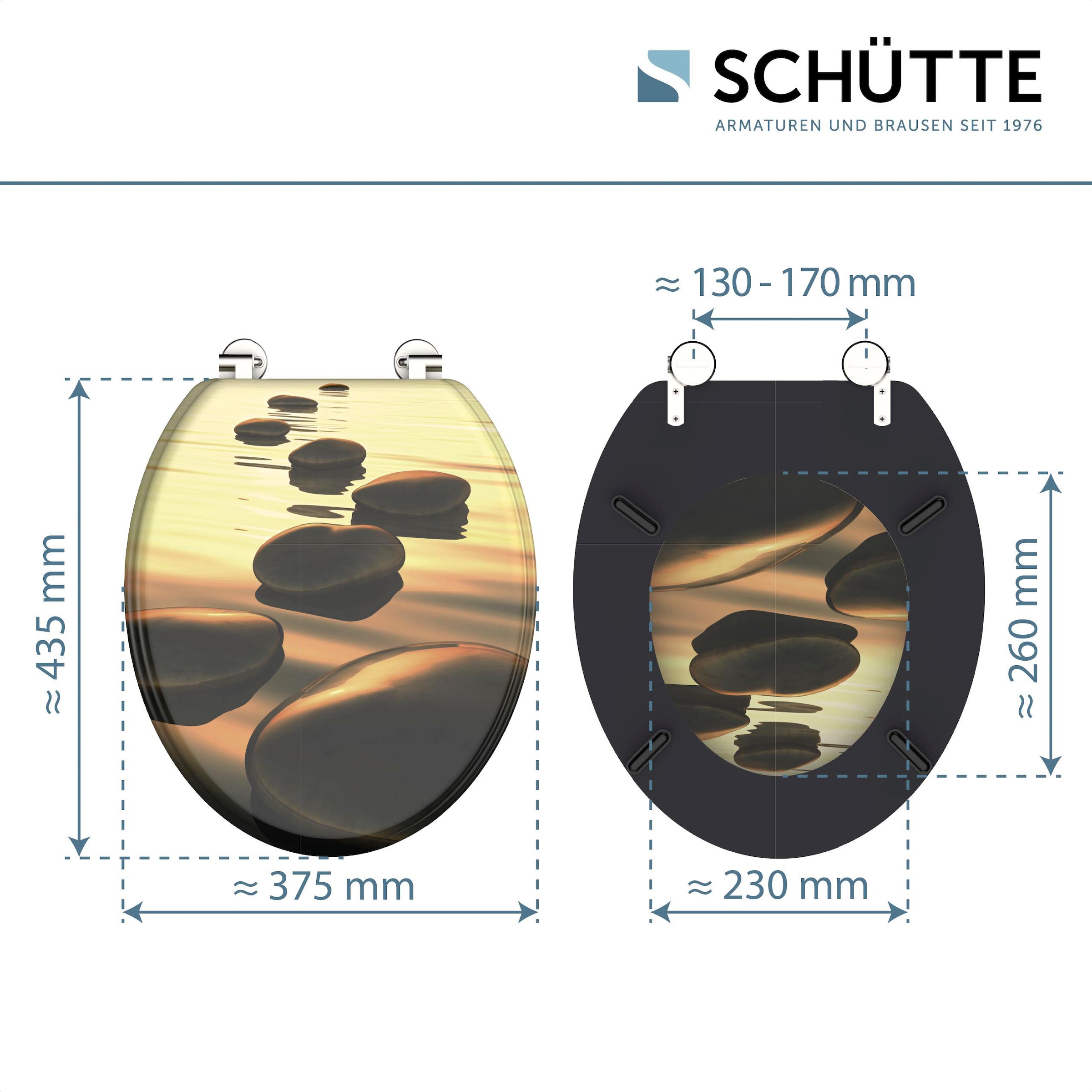 Schütte WC-Sitz »Sea Stone«, MDF-Holzkern