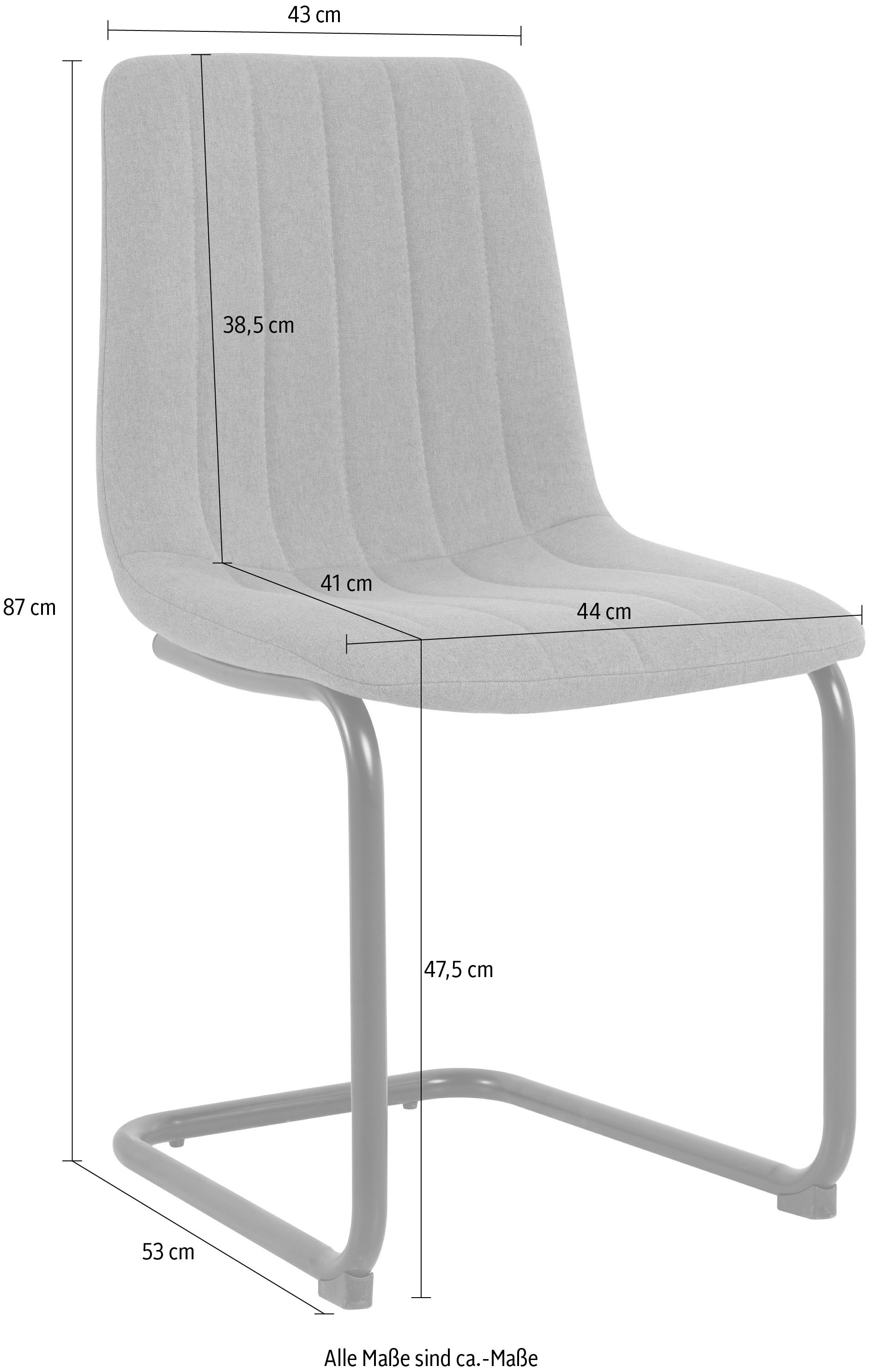 INOSIGN Freischwinger, (Set), 2 St., Strukturstoff, mit Freischwingergestell