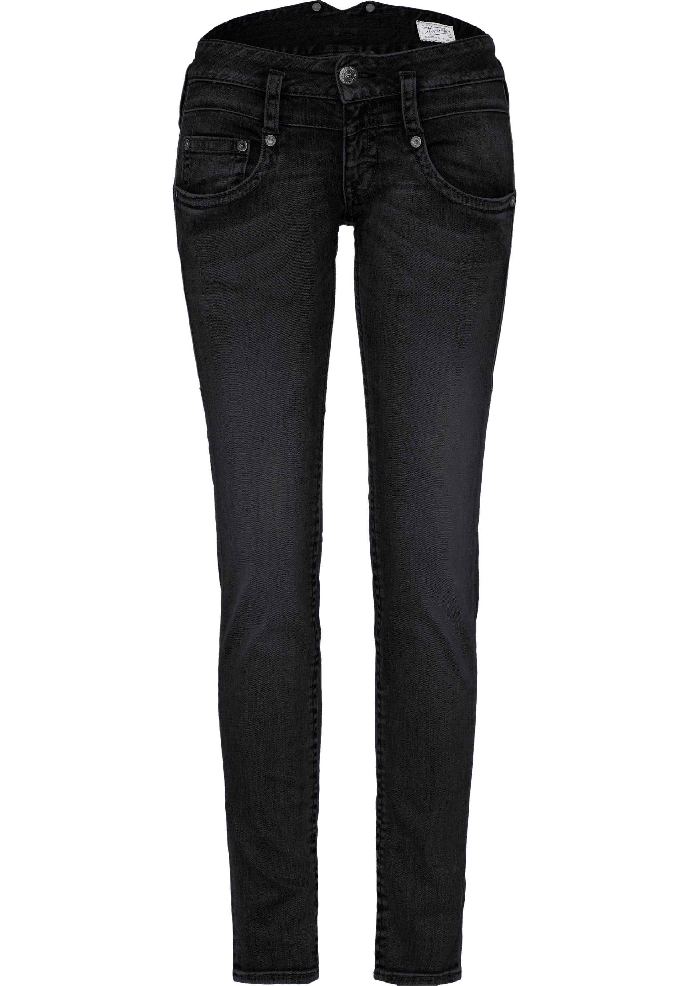 Herrlicher Röhrenjeans »PITCH SLIM REUSED DENIM«, Low Waist mit leichtem Push-Up-Effekt