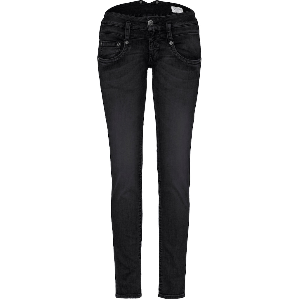 Herrlicher Röhrenjeans »PITCH SLIM REUSED DENIM«, Low Waist mit leichtem Push-Up-Effekt