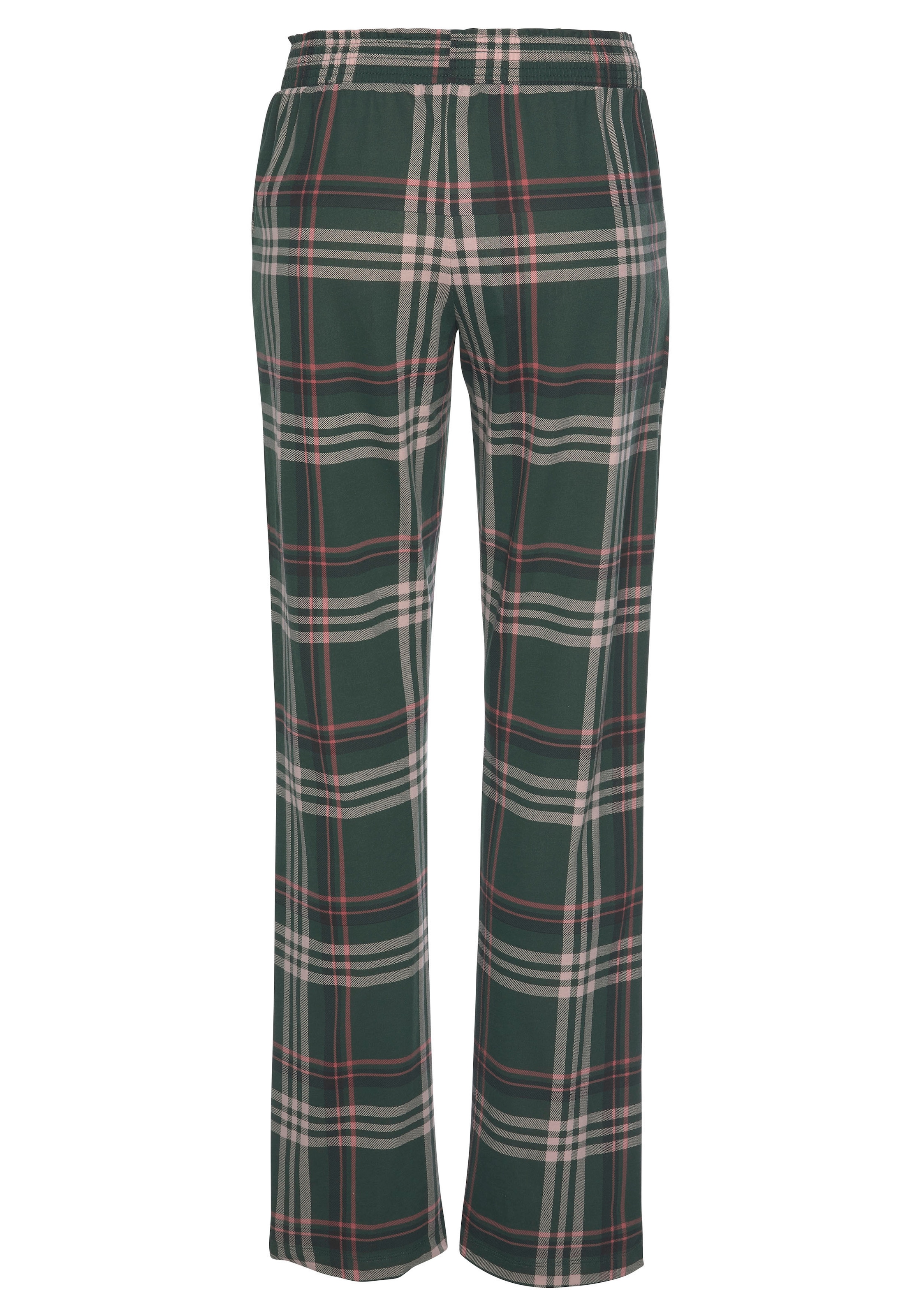 Vivance Dreams Pyjama, (2 tlg.), mit Schriftprint und gemusterter Hose