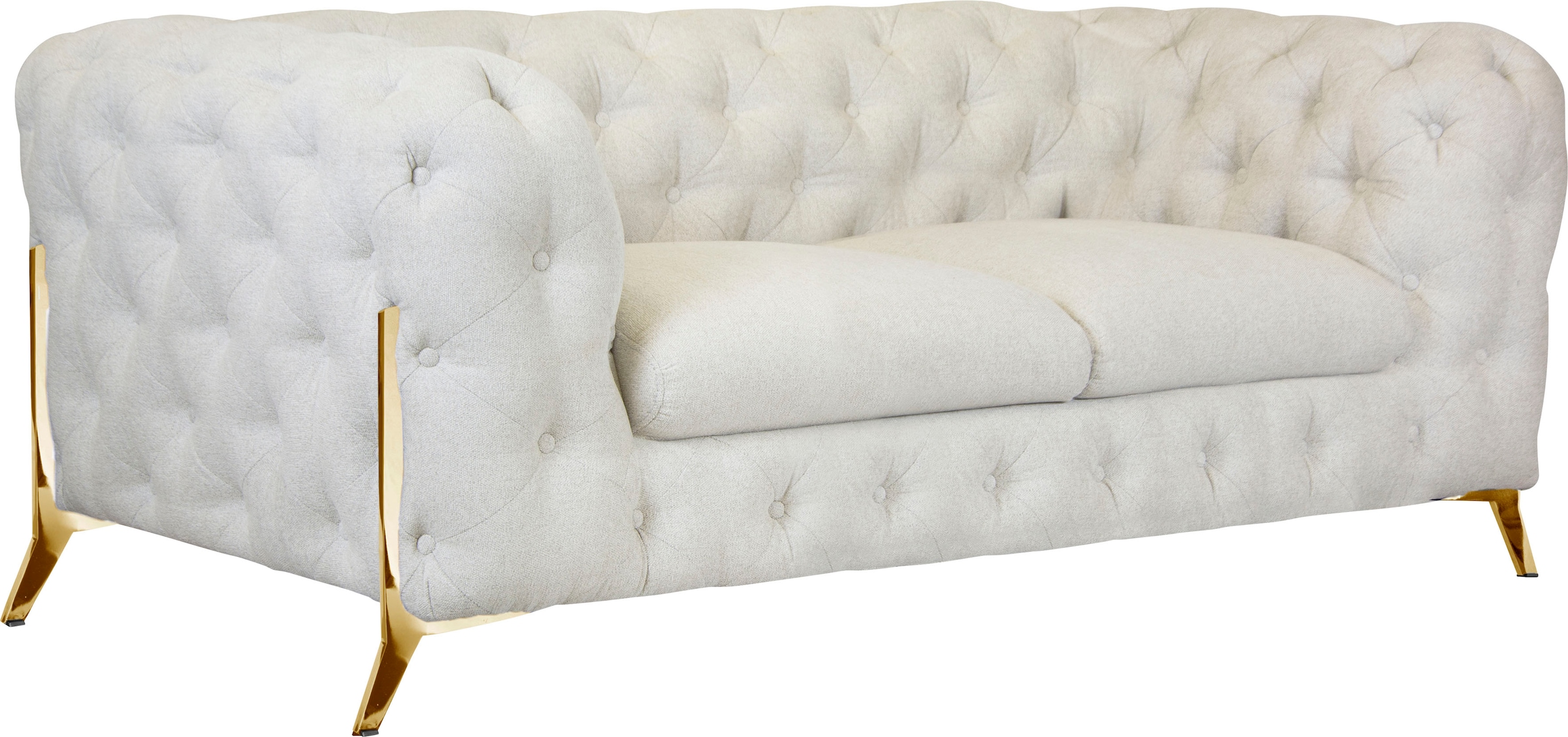 Leonique Chesterfield-Sofa »Amaury«, aufwändige Knopfheftung, moderne Chesterfield Optik, Fußfarbe wählbar