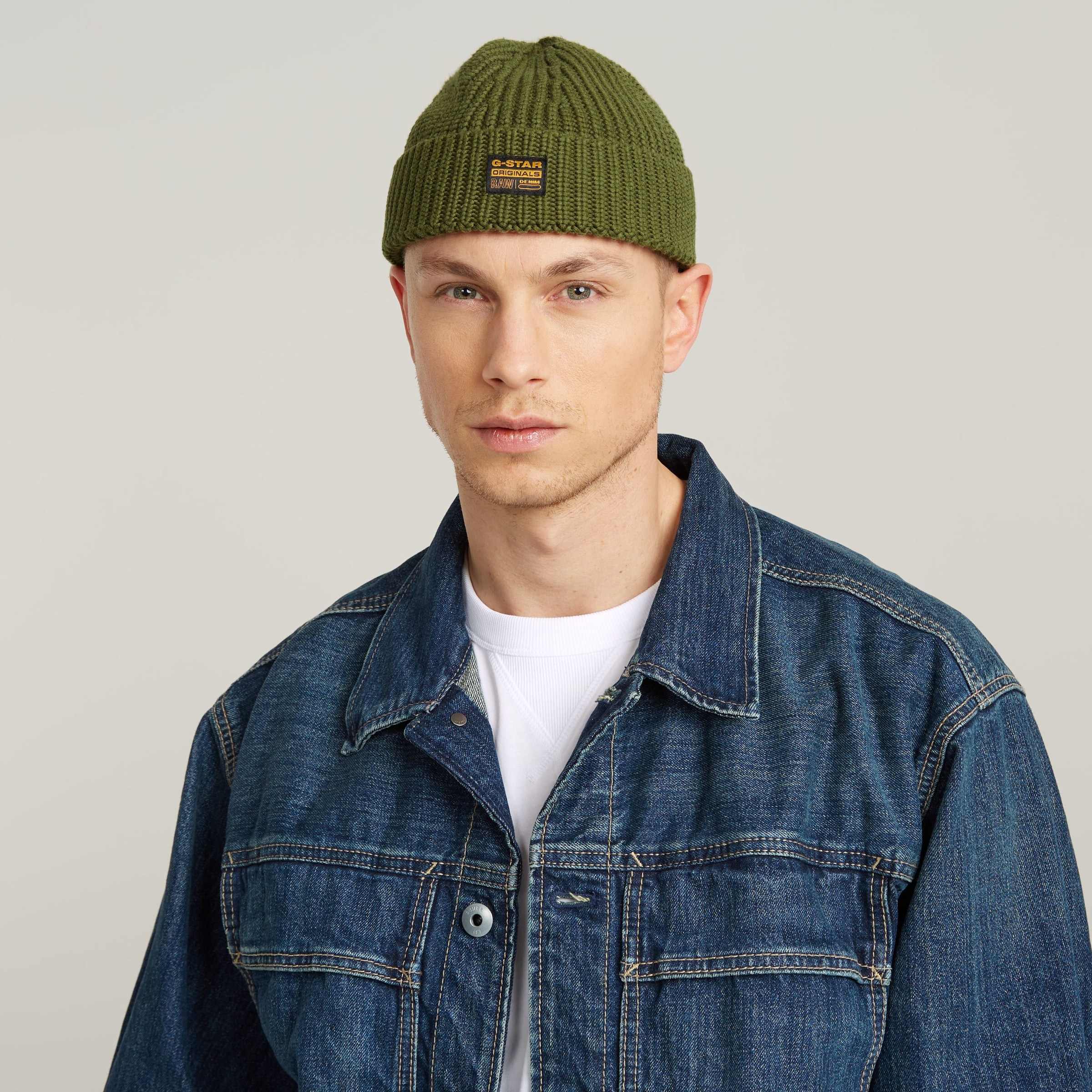 G-STAR Strickmütze »Originals Fisherman Beanie«, mit Label