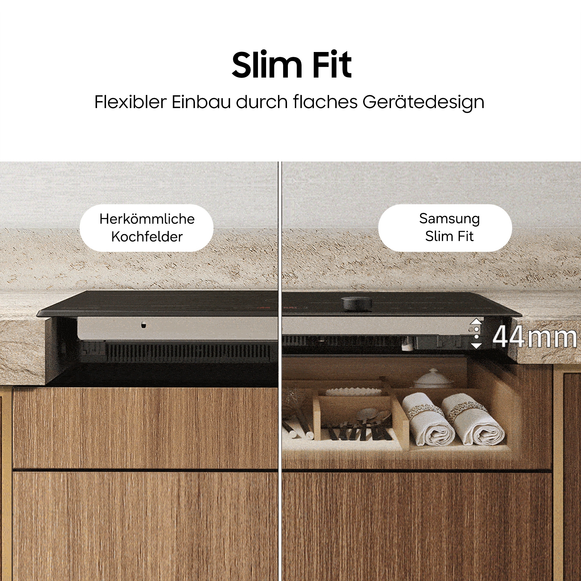 Samsung Flex-Induktions-Kochfeld »NZ85C6058HK/U1« Mehr Flexibilität und viel Platz deine Pfannen & Töpfe. Mit WiFi