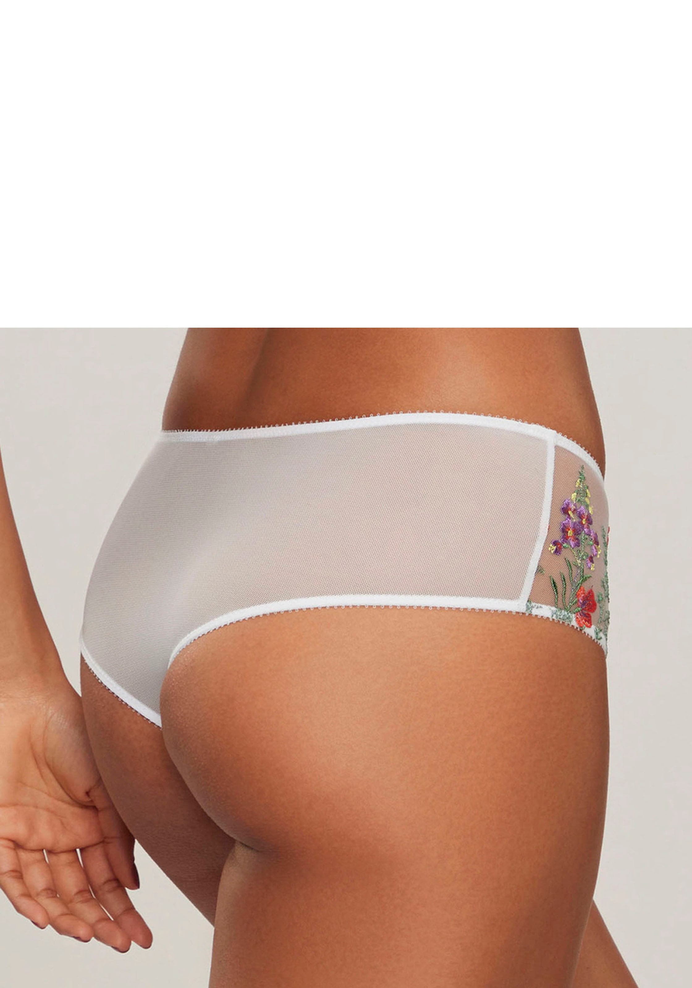 LASCANA Stringpanty »Maria«, mit bunten Blumen aus Stickereispitze