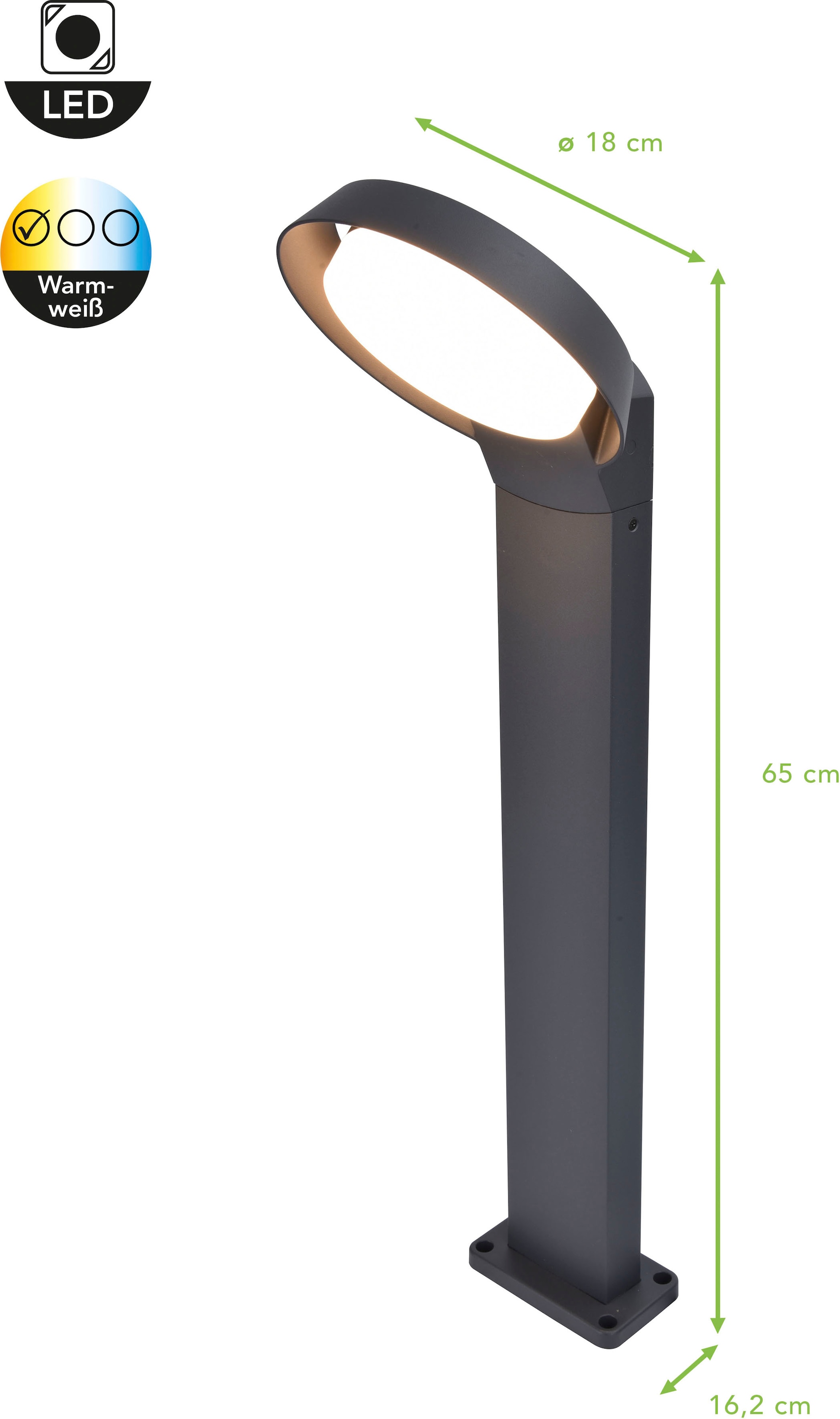 LUTEC LED Außen-Wandleuchte »POLO«, Leuchtmittel LED-Modul | LED fest integriert