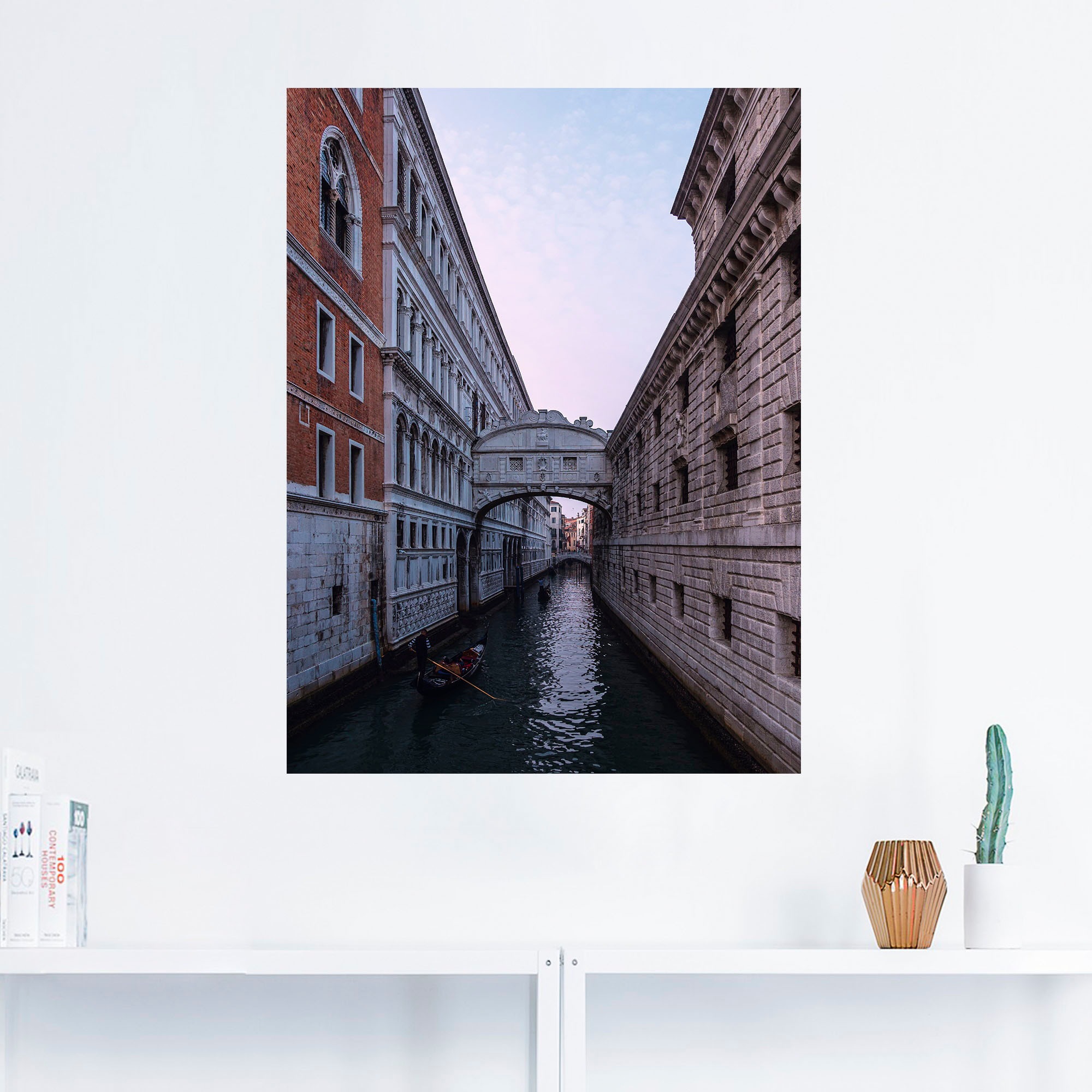 Artland Wandbild »Blick auf die Seufzerbrücke in Venedig«, Brücken, (1 St.), als Alubild, Leinwandbild, Wandaufkleber oder Poster in versch. Größen