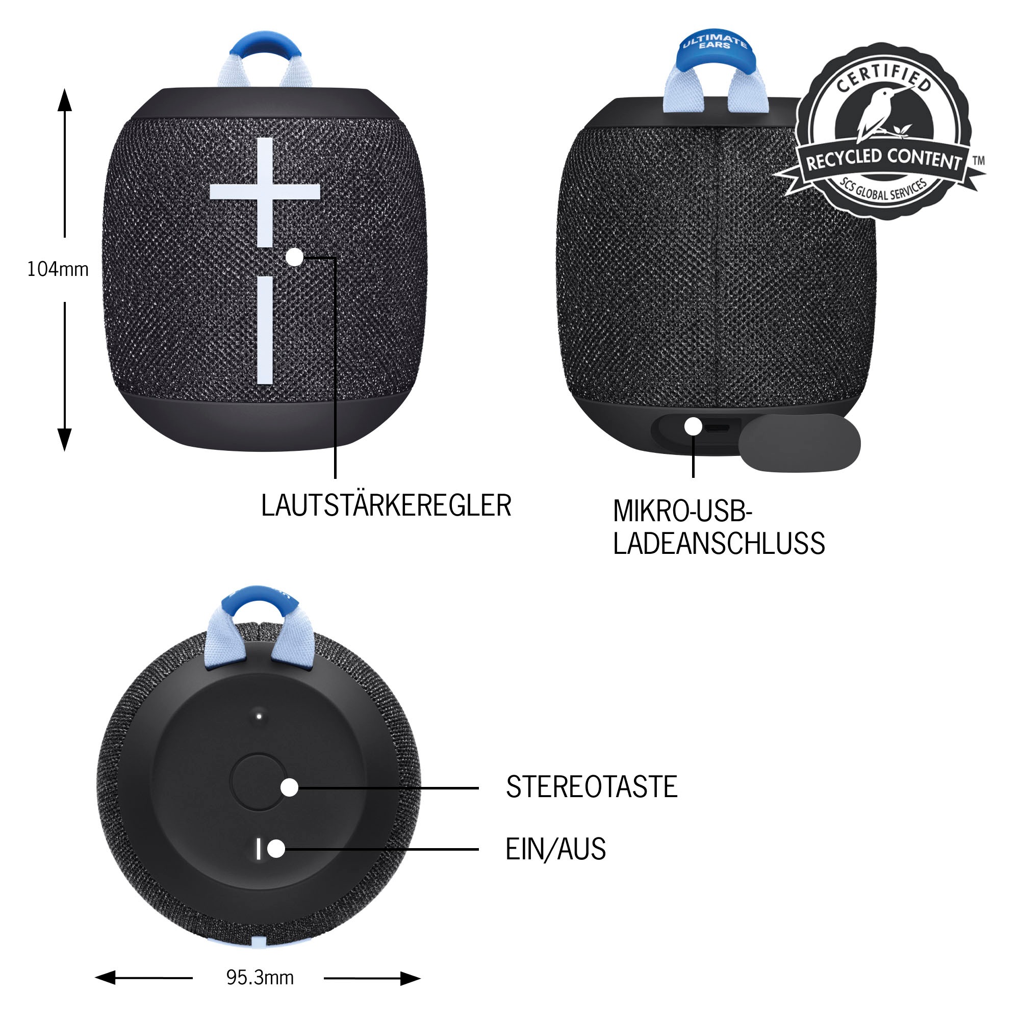 Ultimate Ears Bluetooth-Lautsprecher »WONDERBOOM 3 ULTIMATE EARS«, 360°-SOUND