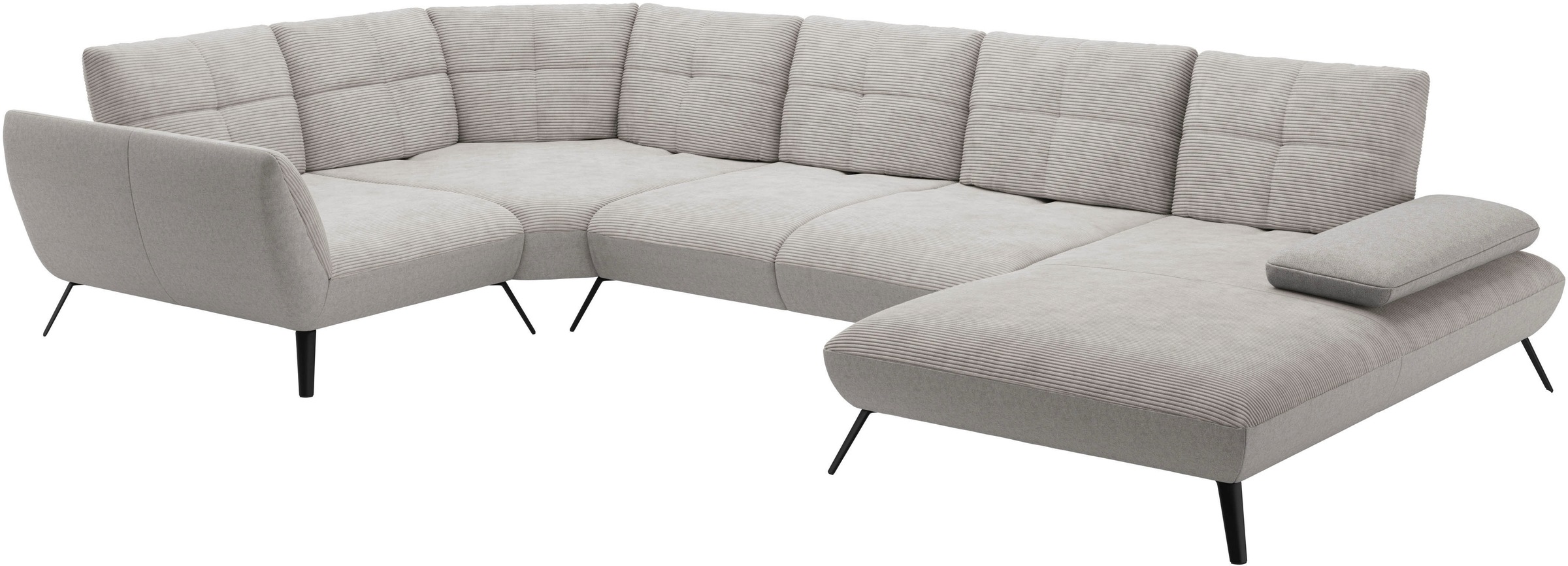 Places of Style Wohnlandschaft »Mikado U-Form«, inkl. Sitztiefenverstellung und Armteilverstellung