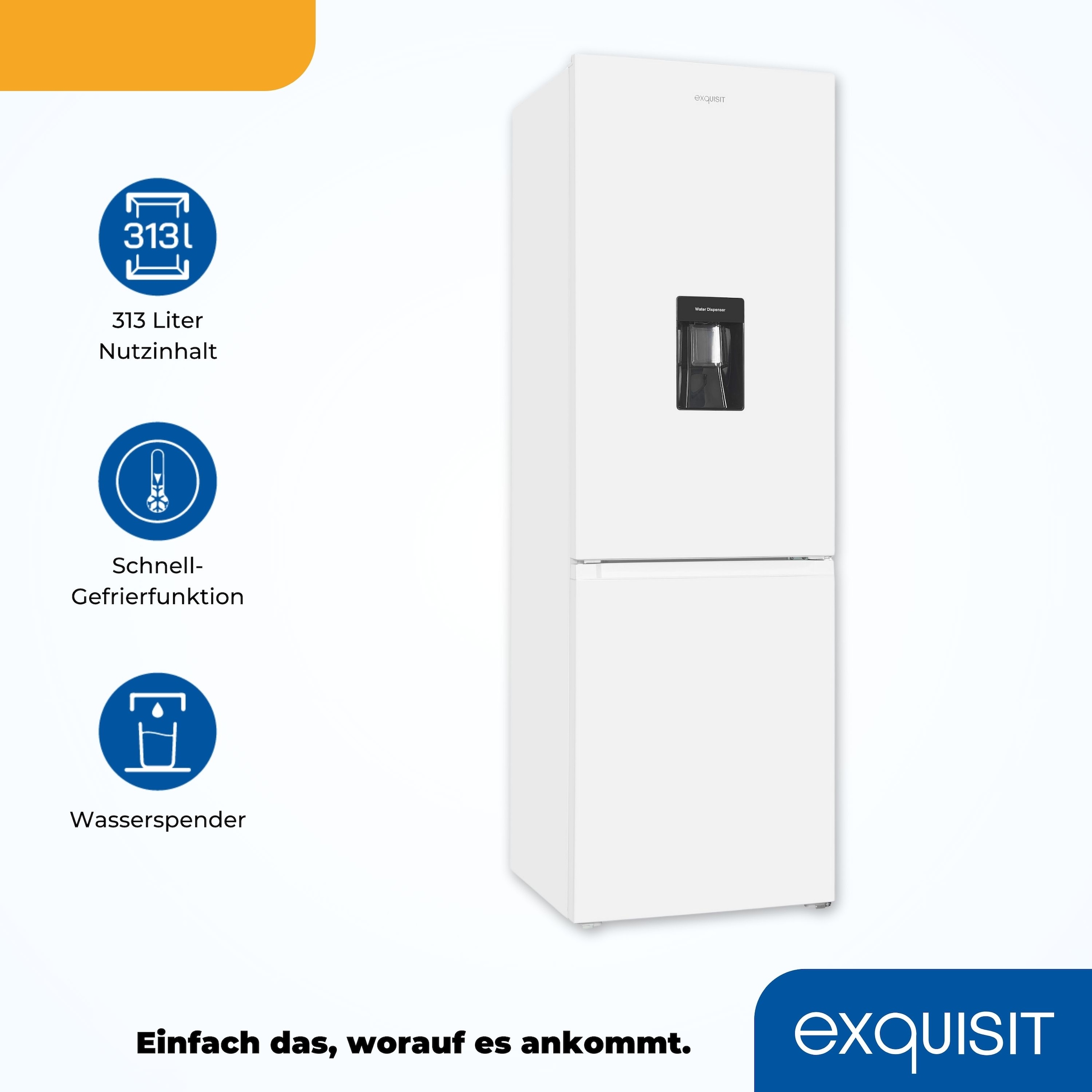 exquisit Kühl-/Gefrierkombination »KGC320-95-E-WS-040C«