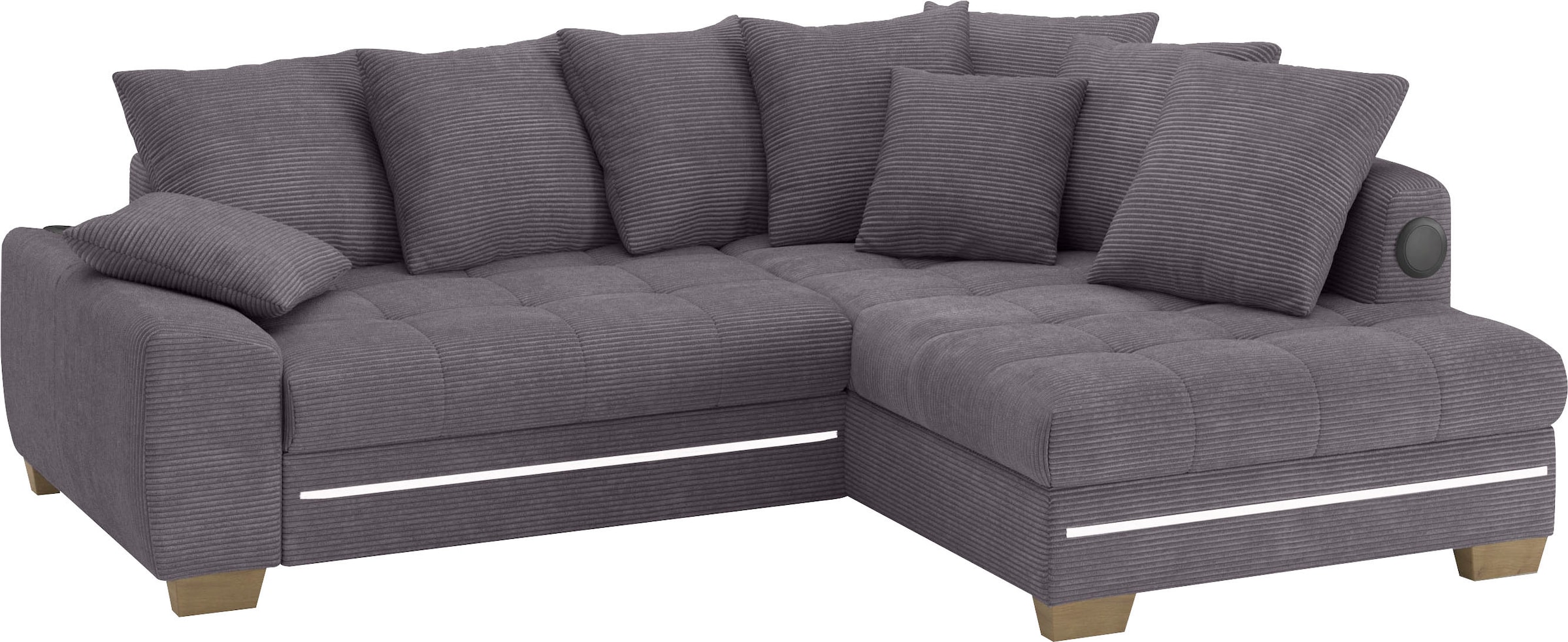 Mr. Couch Ecksofa »Nikita II, L-Form« mit Kaltschaum, RGB-LED, Soundsystem, günstig online kaufen