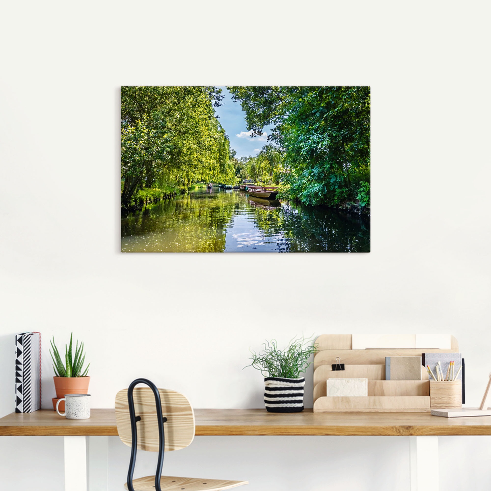 Artland Wandbild »Kahnfahrt durch die Fließe im Spreewald« Gewässer 1 Stk. günstig online kaufen