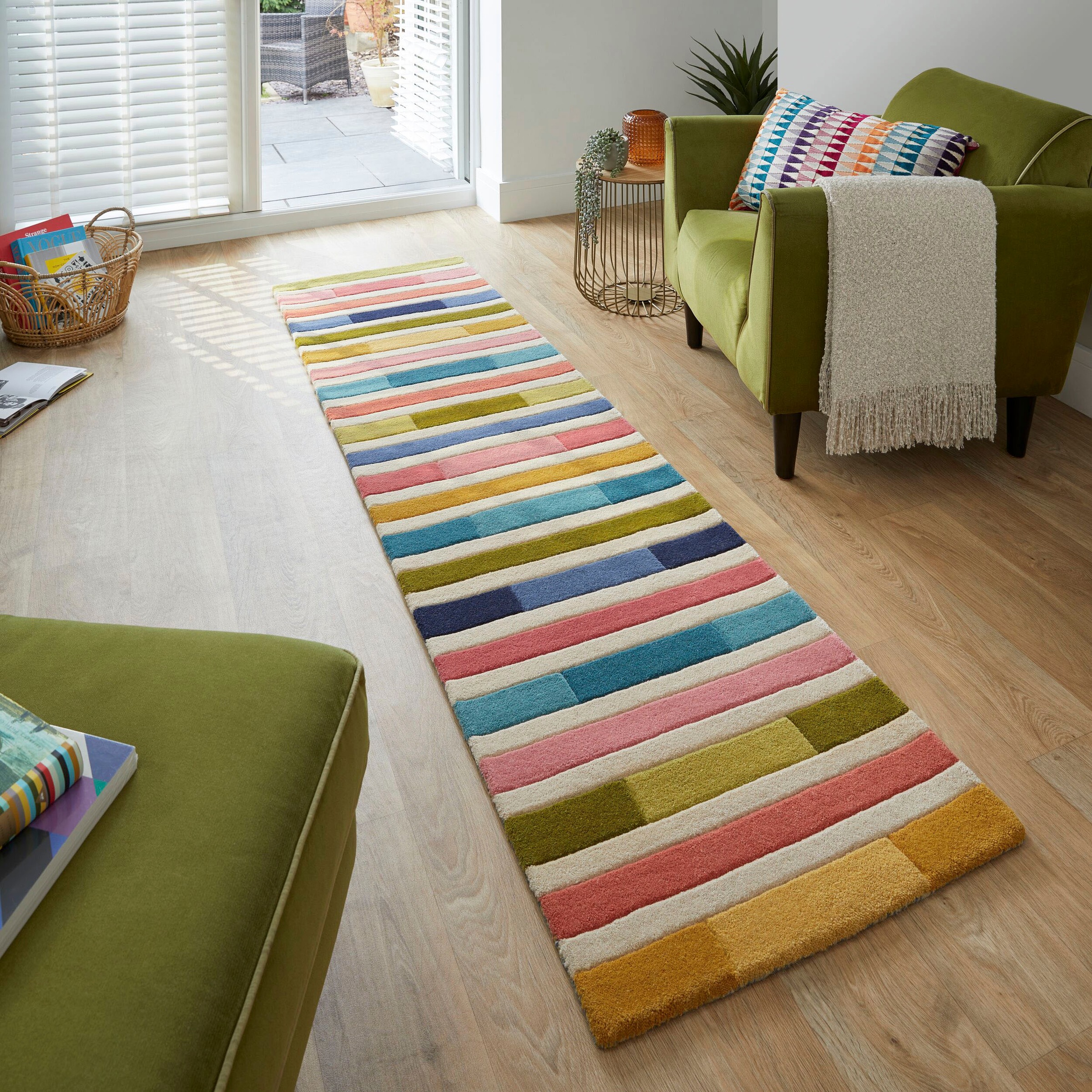 FLAIR RUGS Läufer »Piano«, rechteckig, 10 mm Höhe, gestreift, rechteckig günstig online kaufen