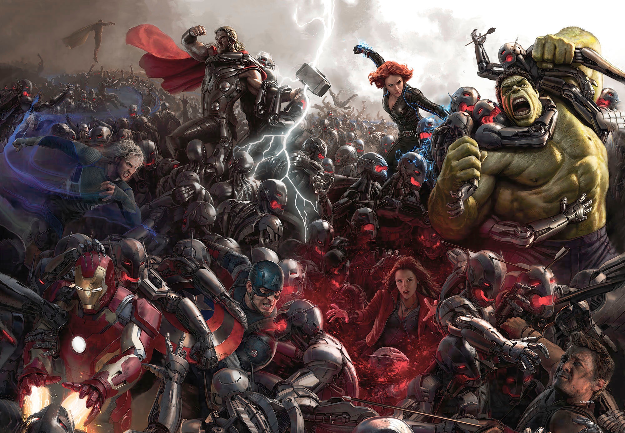 Komar Leinwandbild »Avengers War - Größe 60 x 40 cm«, Disney, (1 St., 60 x 40 cm (Breite x Höhe), Keilrahmenbild mit Echtholzrahmen, Kinderzimmer