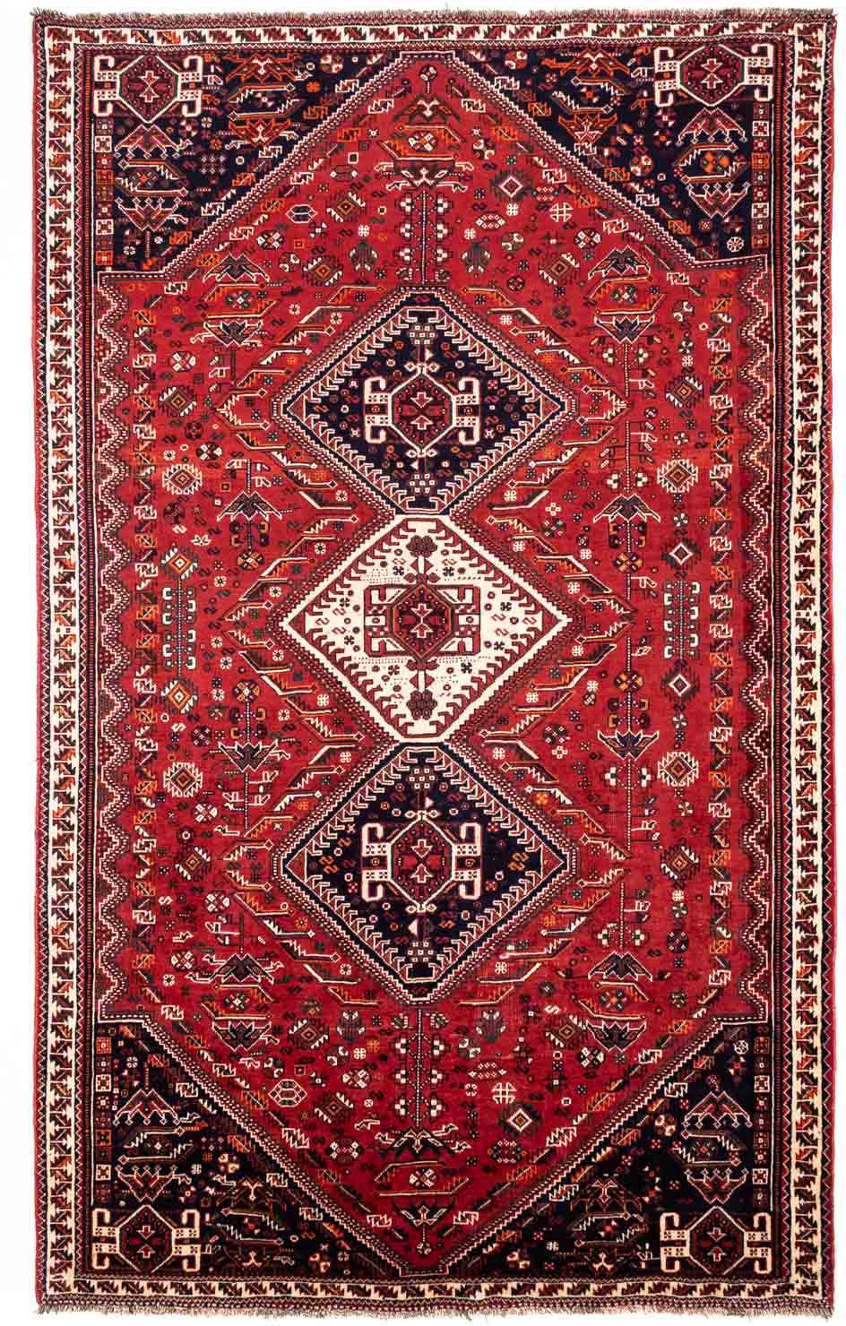 morgenland Wollteppich »Shiraz Medaillon 285 x 173 cm«, rechteckig, 1 mm Hö günstig online kaufen