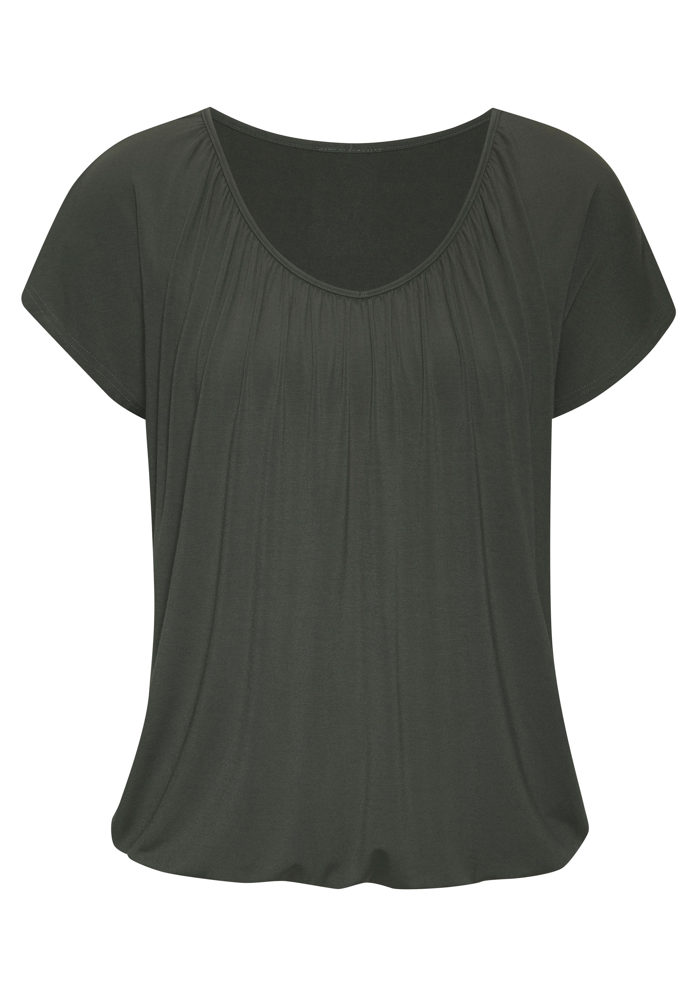 LASCANA Kurzarmshirt, (Packung, 2 tlg.), mit Gummizug am Bund