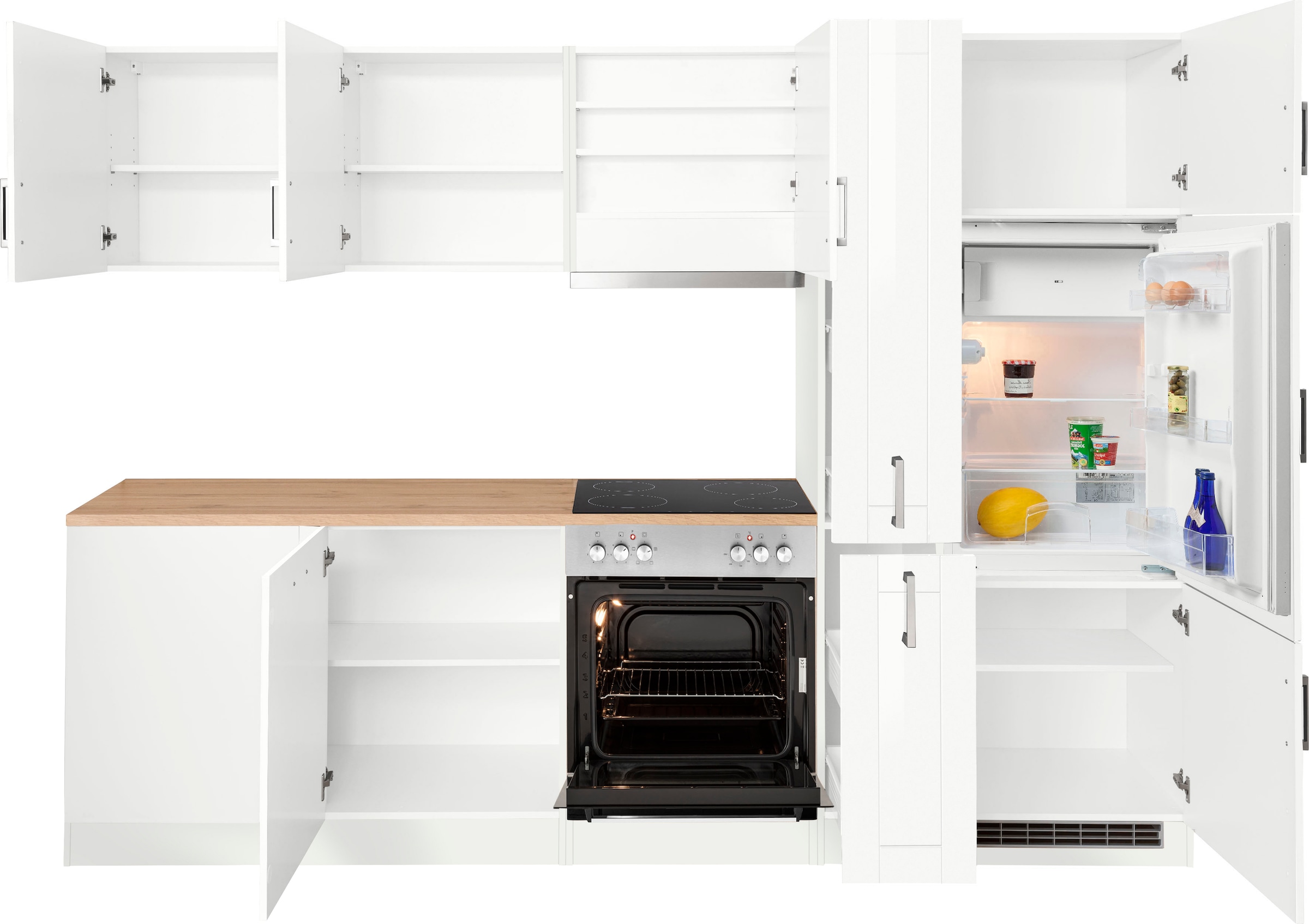 KOCHSTATION Winkelküche »KS-Tinnum«, mit E-Geräten, Stellbreite 240/270 cm