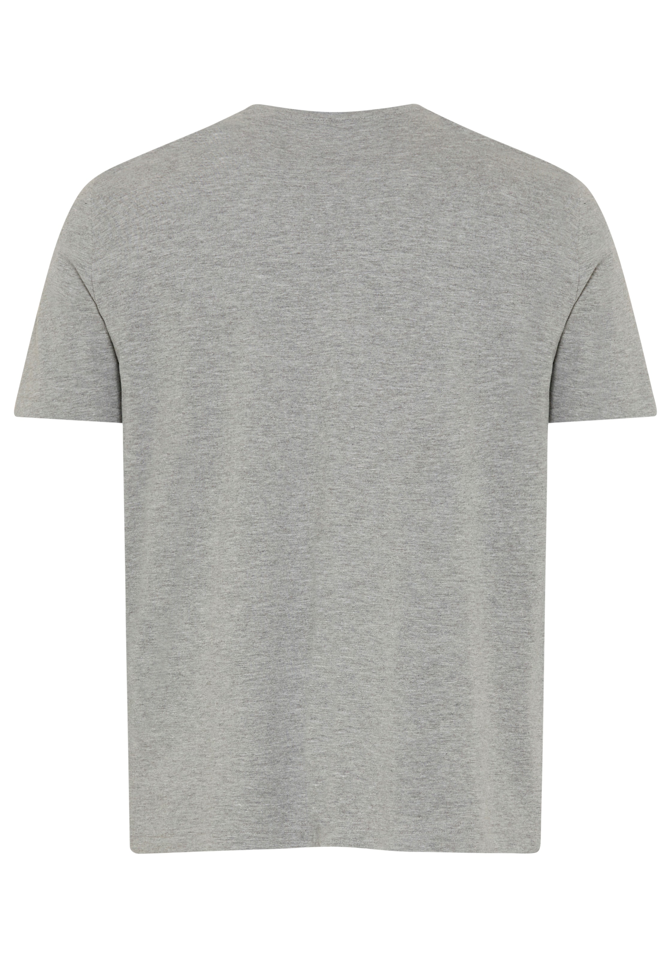 MUSTANG Rundhalsshirt »Alex Logoprint uni« normale Passform, Kurzarm-Design