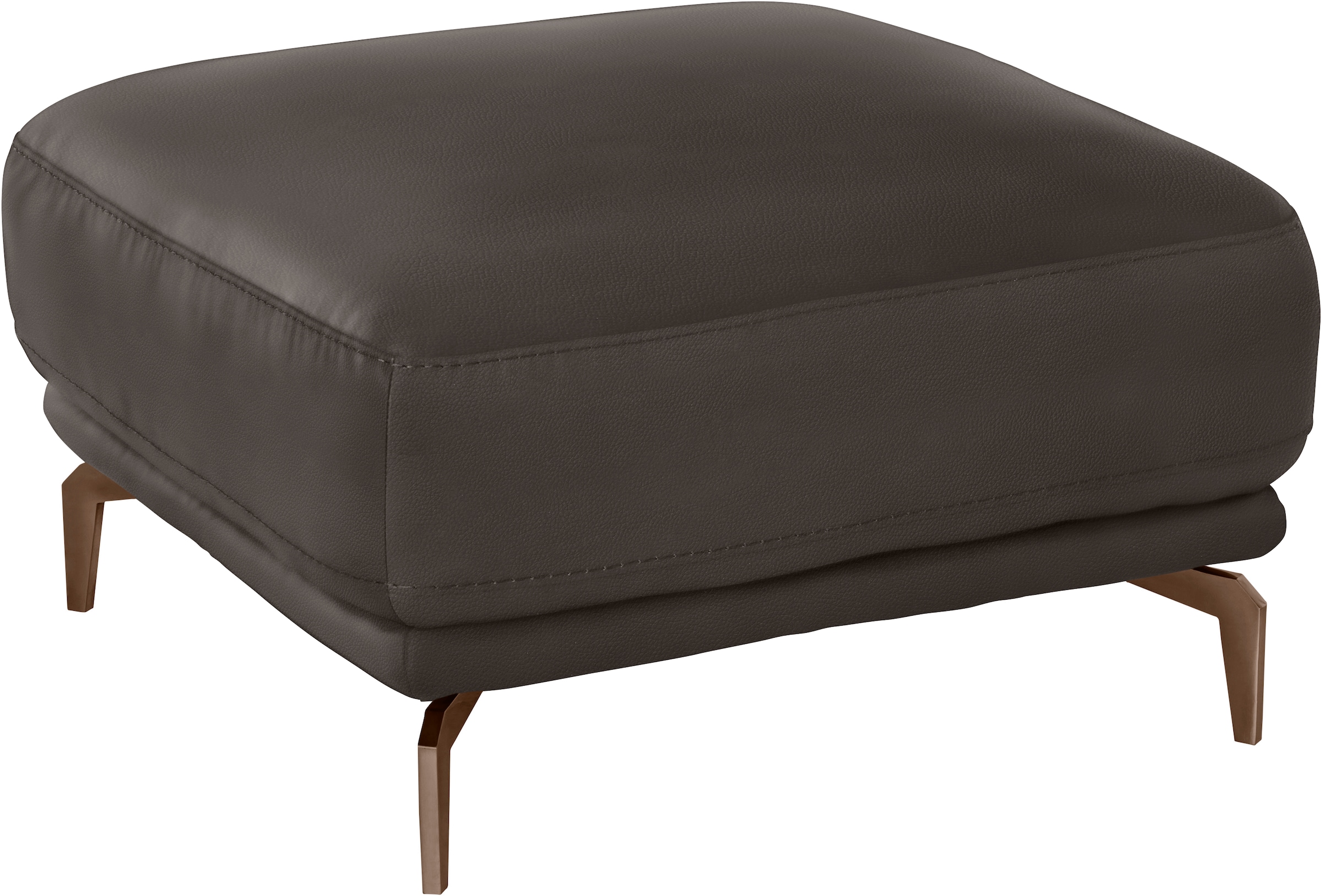 W.SCHILLIG Hocker »montanaa«, mit Metallfüßen in Bronze pulverbeschichtet, Breite 71 cm