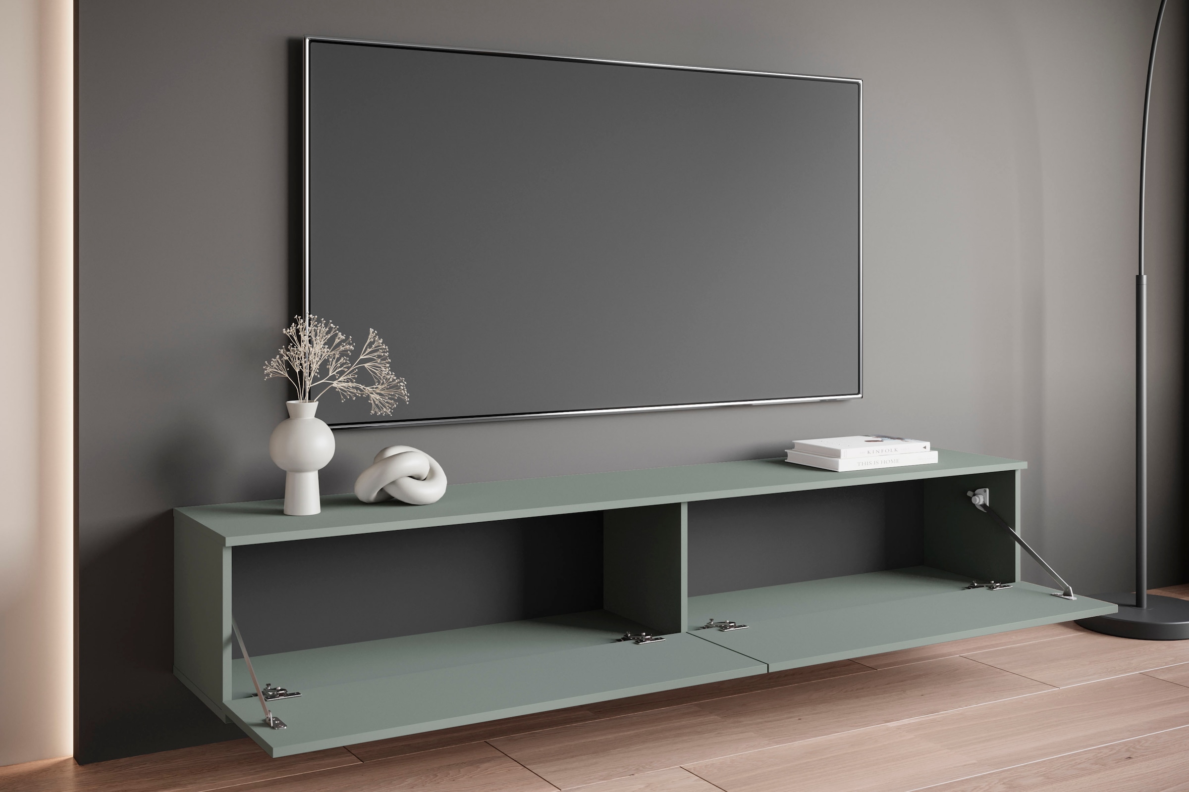 OTTO home Lowboard »Kenia« 1 Stk. tlg. 2 Klappen – flexibel hängend oder stehend montierbar