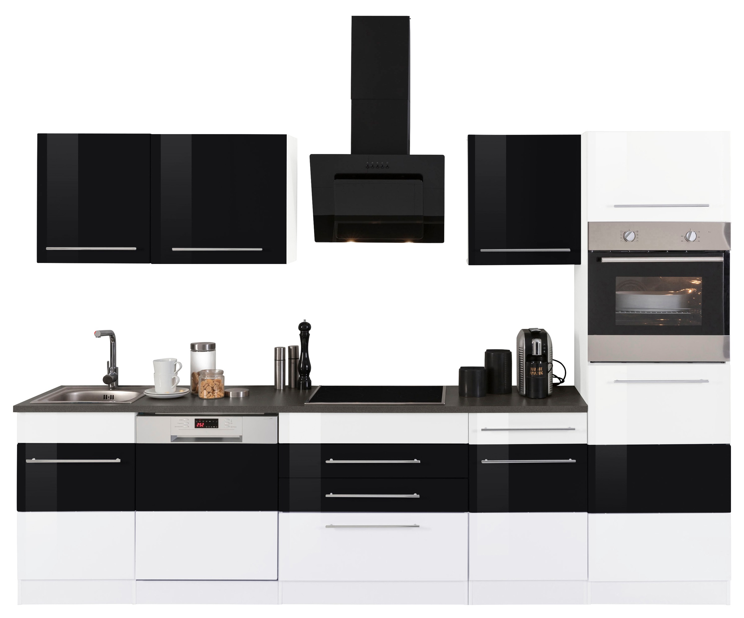 KOCHSTATION Küchenzeile »KS-Trient« Breite 300 cm, wahlweise mit E-Geräten, günstig online kaufen