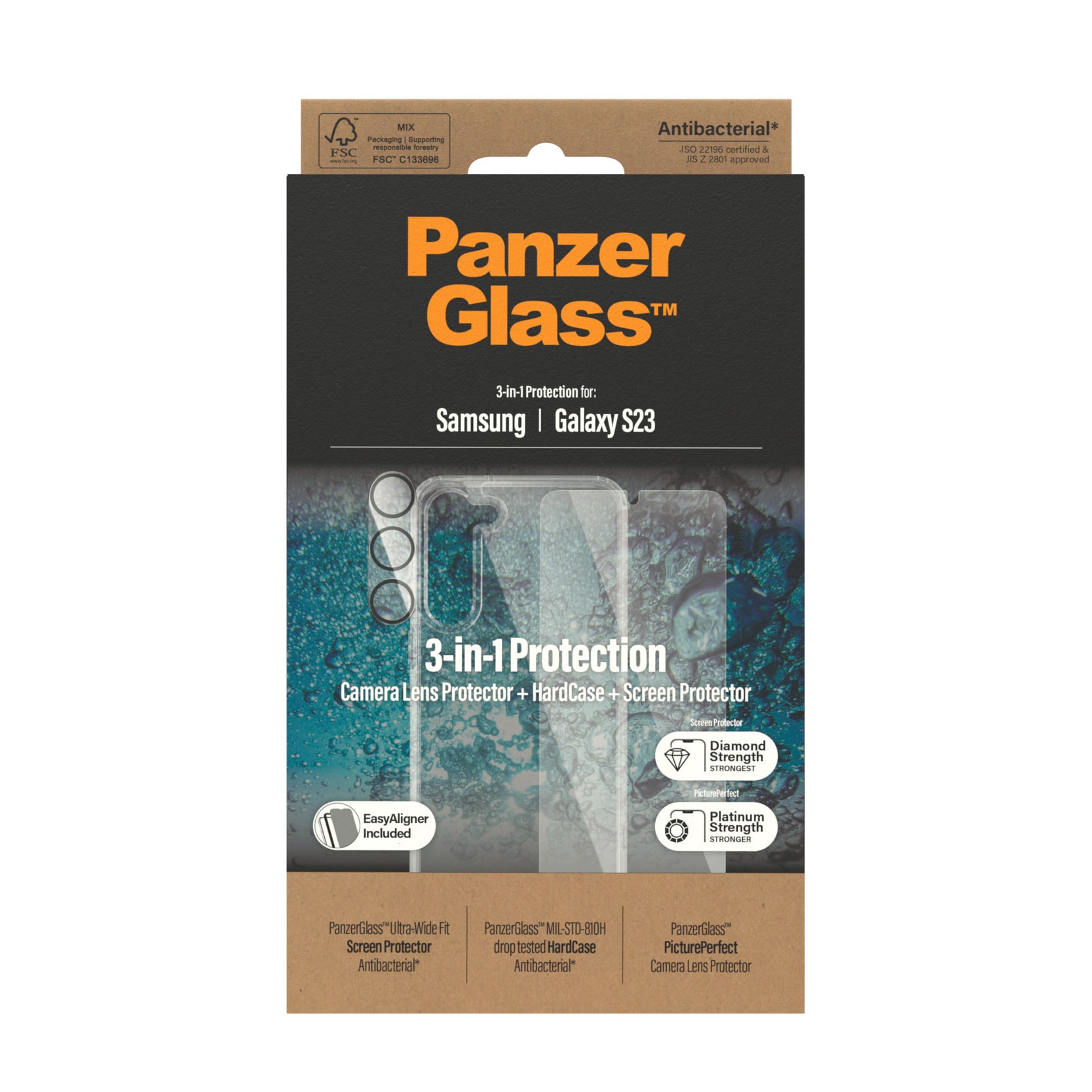 PanzerGlass Backcover »Set: HardCase + Screen Protector - Samsung Galaxy S23«