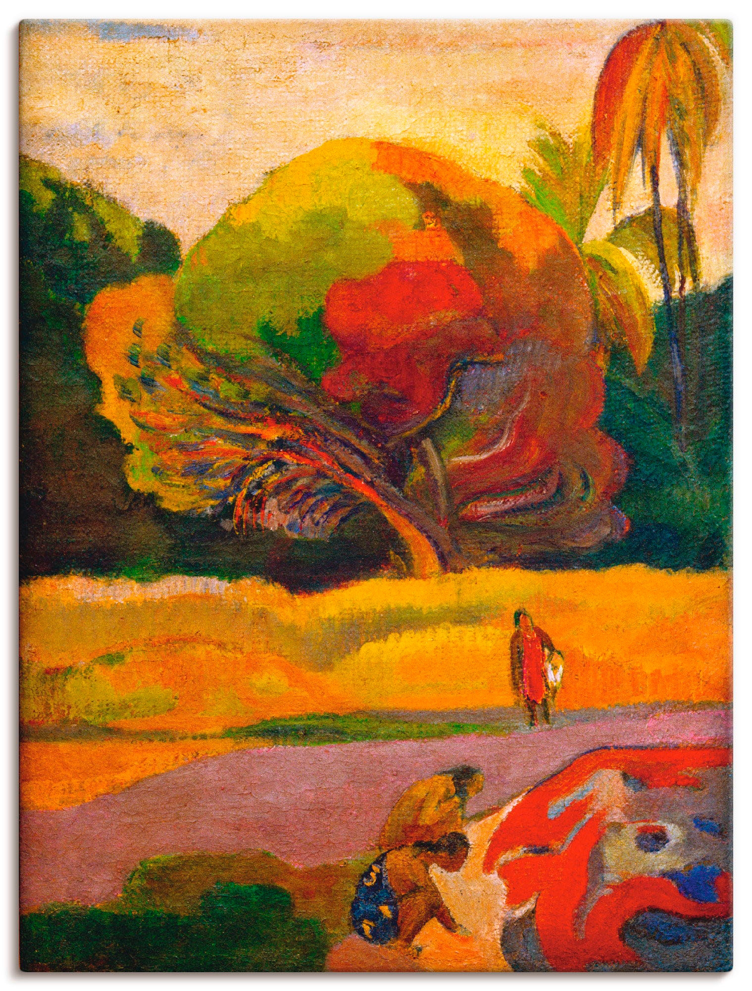 oder (1 Poster in Wiesen Frauen Fluß«, Artland & als Bäume, Wandaufkleber Leinwandbild, online Wandbild Gauguin Größen am St.), versch. »Paul kaufen