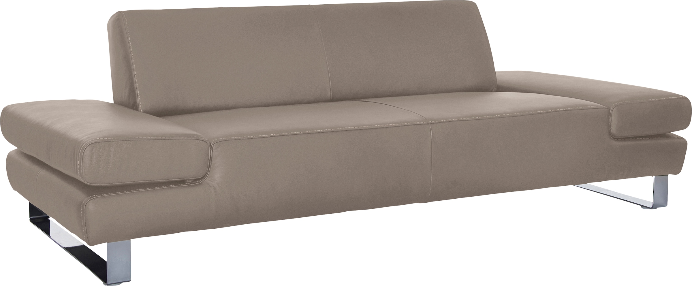 W.SCHILLIG 3-Sitzer »taboo Designsofa mit hohem Sitzkomfort«, mit Normaltiefe, inklusive Armlehnenverstellung, mit Kontrastnaht