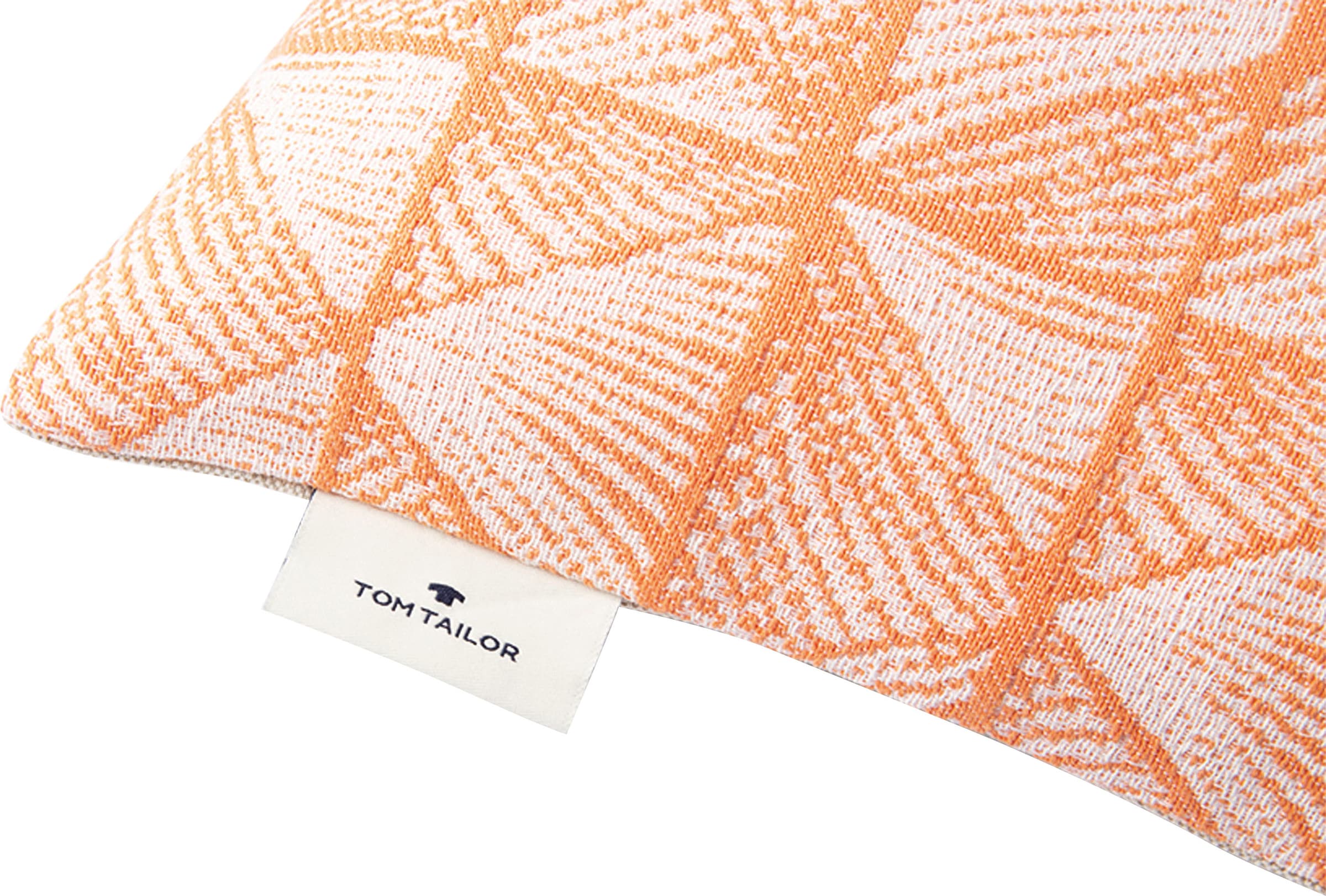 TOM TAILOR HOME Dekokissen »Squared Triangle«, unifarbener Rückseite in Leinenoptik, Kissenhülle ohne Füllung