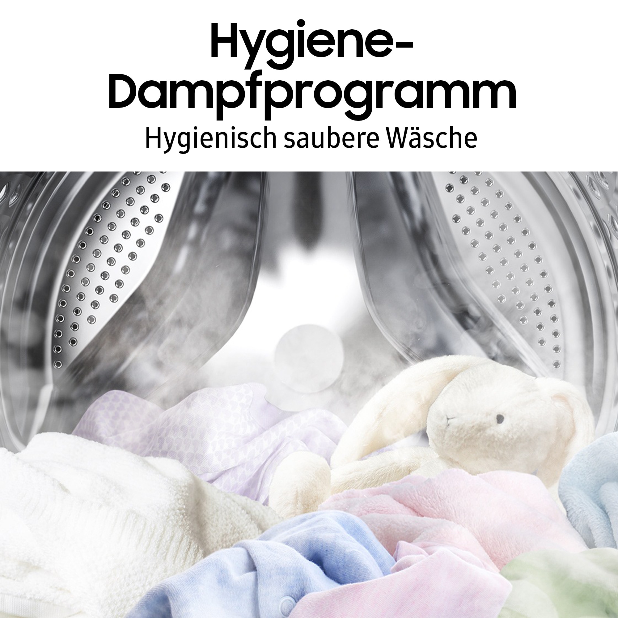 Samsung Waschtrockner »WD9EDG5B15BBEG«, WD5000D, Hygiene - Dampfprogramm