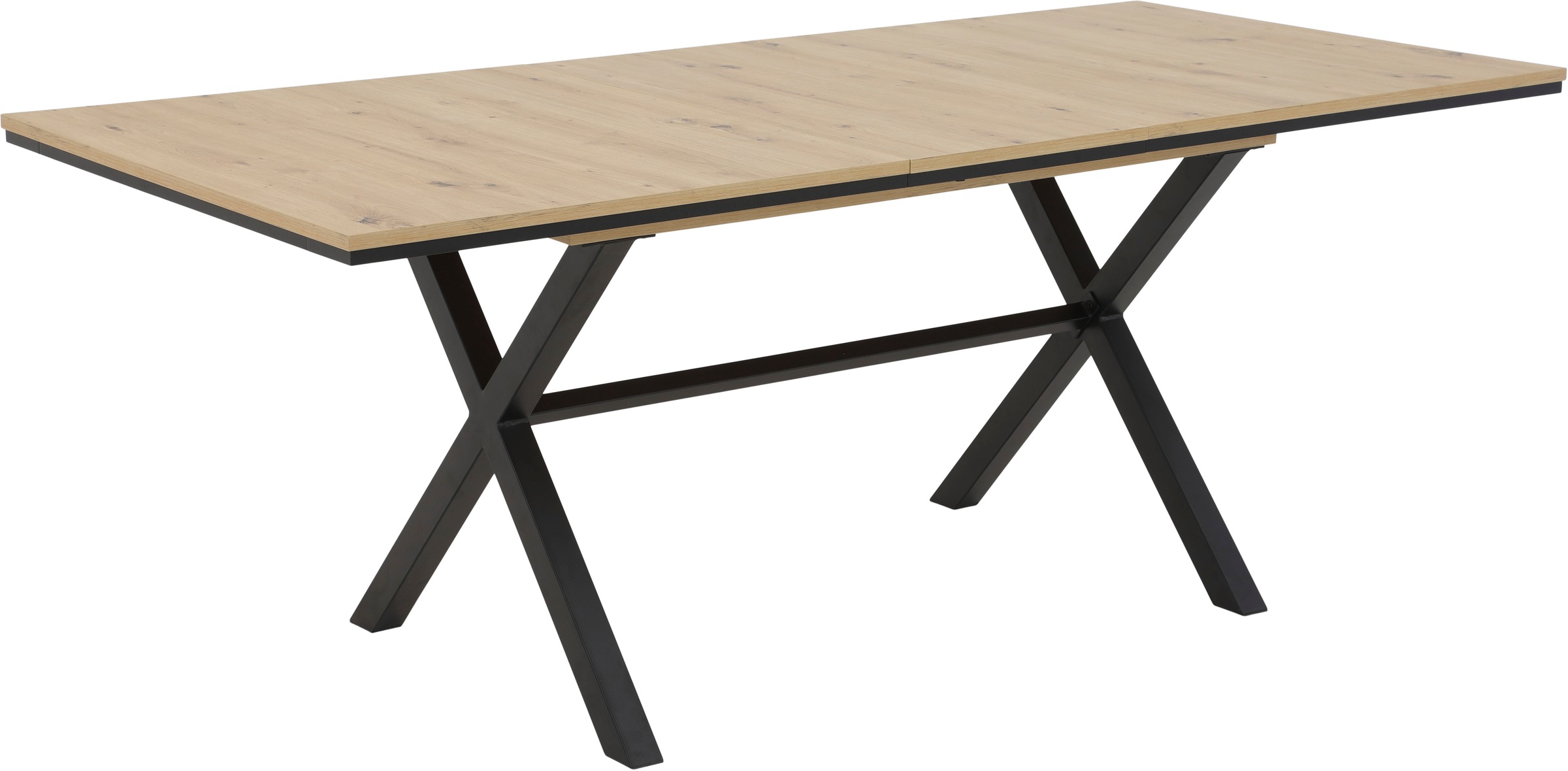 HELA Essgruppe »SAAR« 6 Stk. tlg. Tisch 160-200x90 cm, Einlegeplatte, X-Ges günstig online kaufen