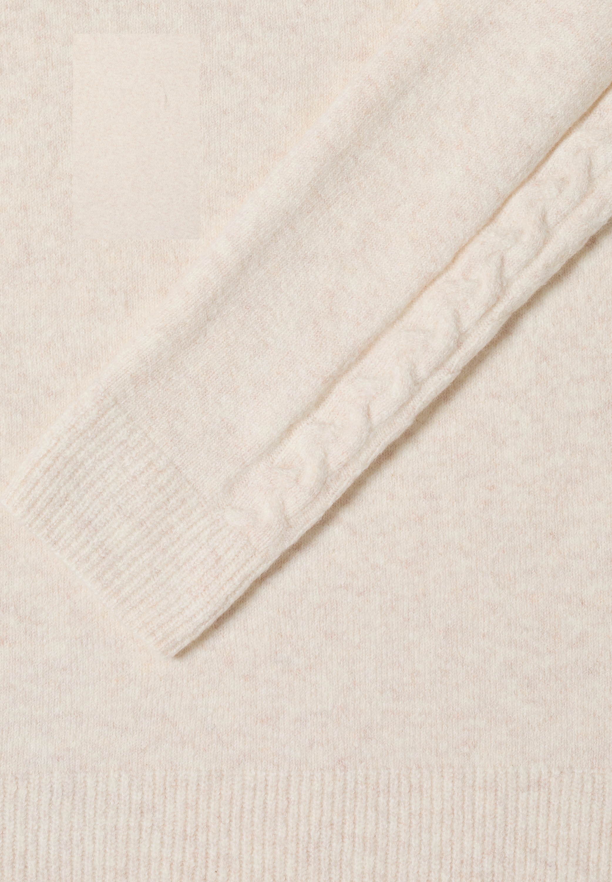 Cecil Rundhalspullover mit Rippbündchen