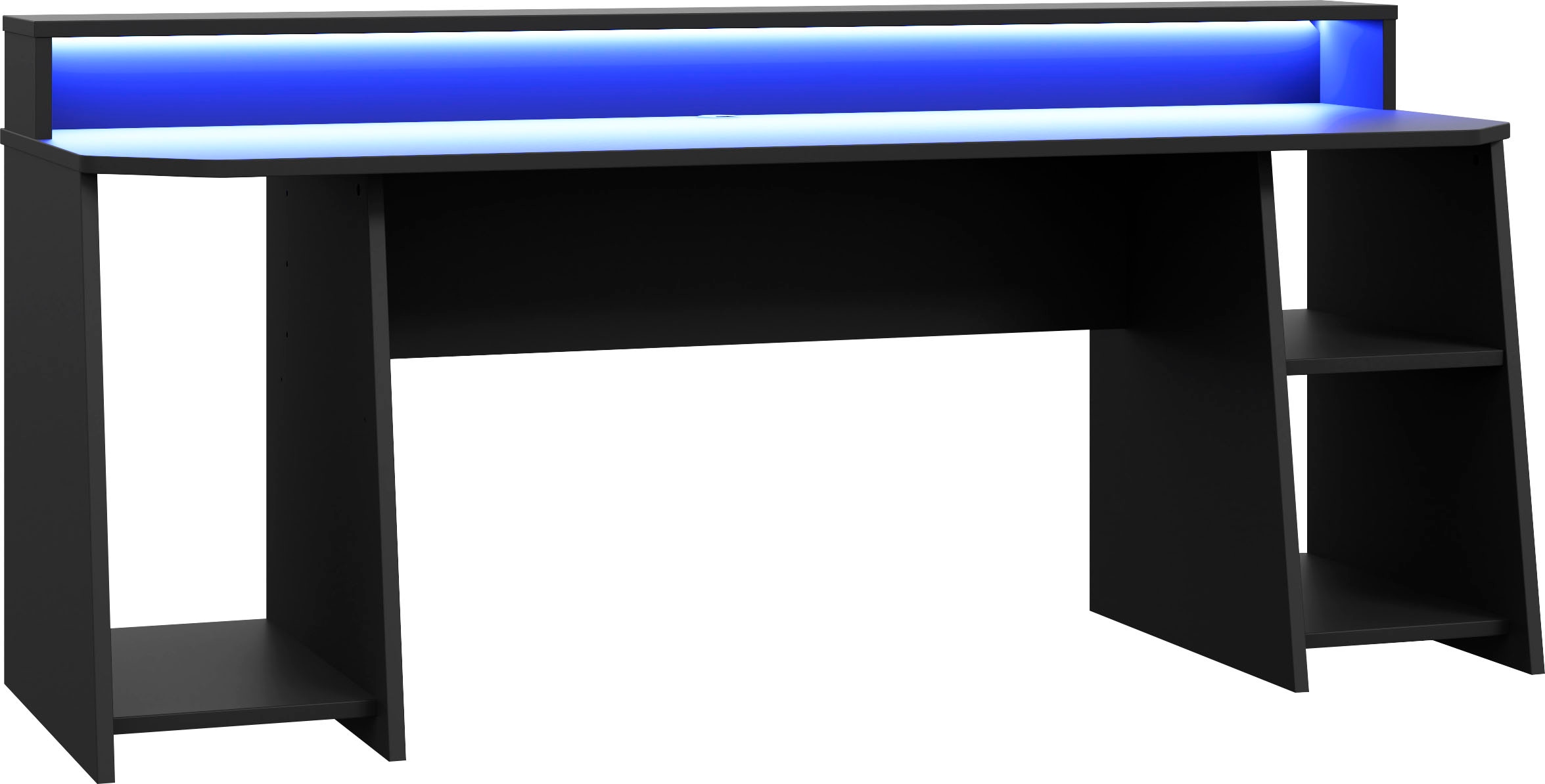 FORTE Gamingtisch »Tezaur«, Schreibtisch mit RGB-Beleuchtung und Halterungen, Breite 200 cm