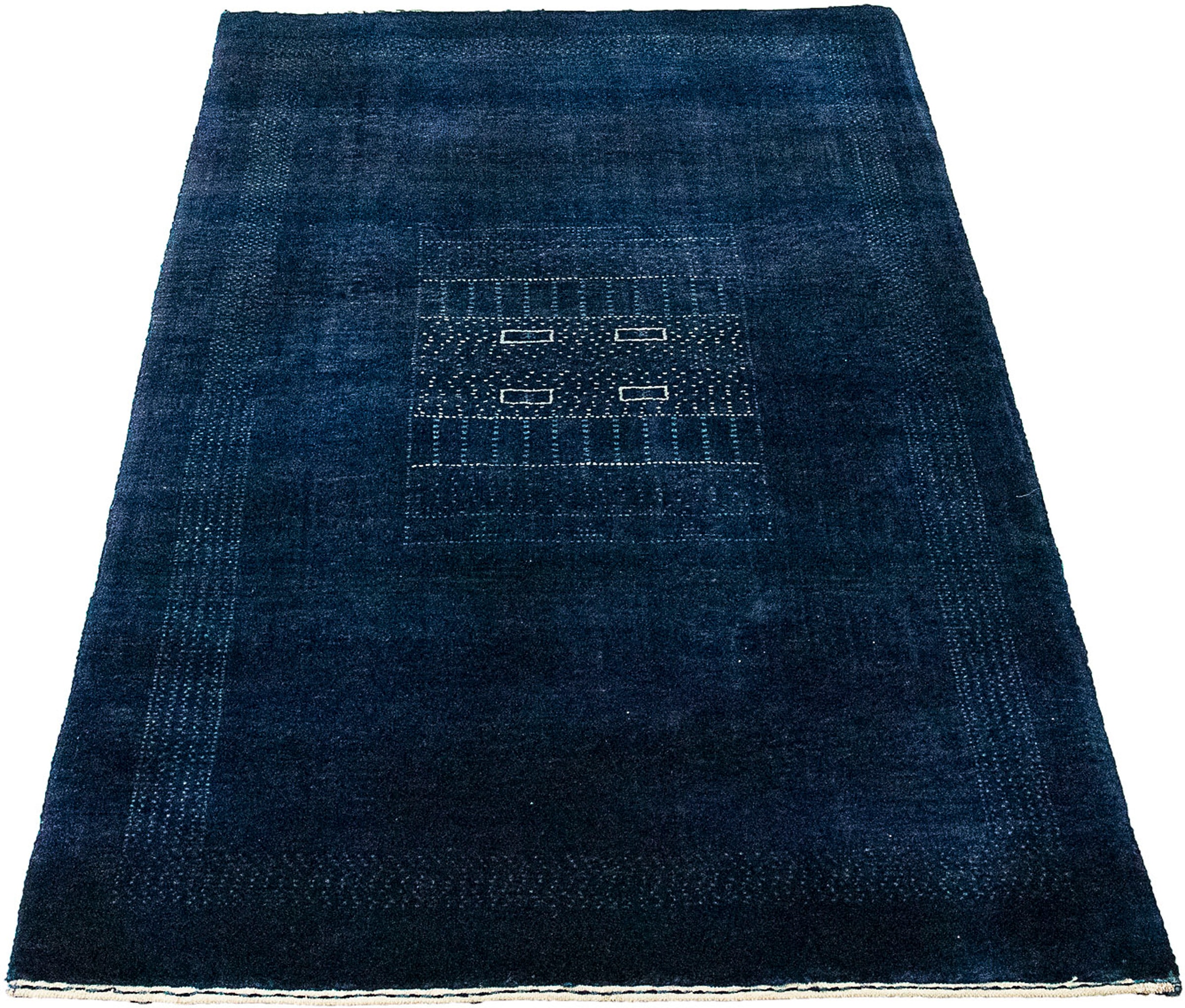 morgenland Orientteppich »Ziegler - 132 x 75 cm - dunkelblau«, rechteckig, Wohnzimmer, Handgeknüpft, Einzelstück mit Zertifikat