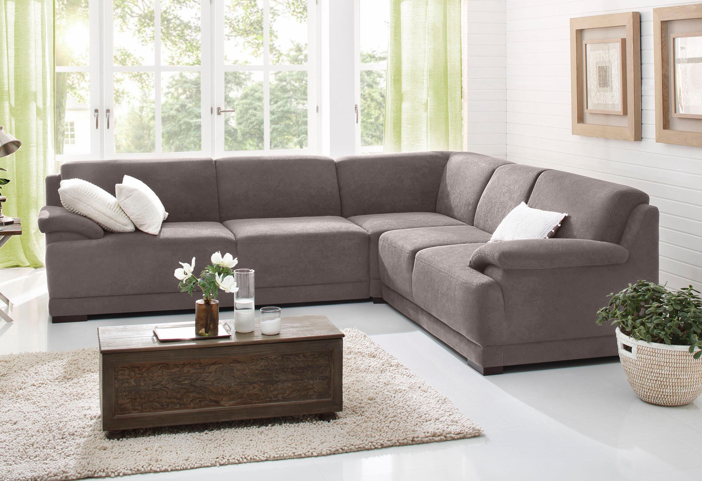Home affaire Ecksofa »Telos mit Boxspring Unterfederung für hohen Komfort, günstig online kaufen