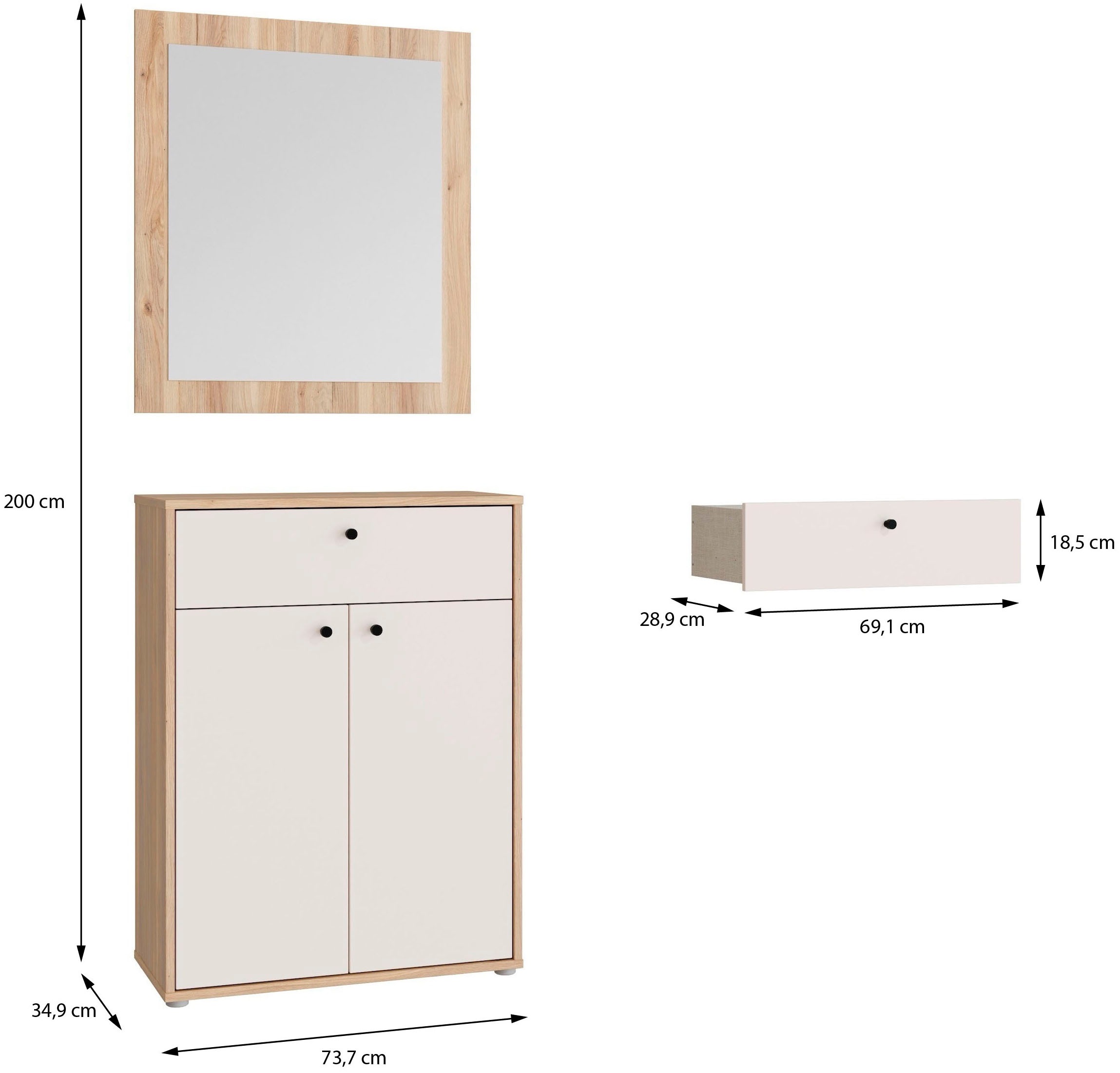 FORTE Garderoben-Set »Kendray« 2 Stk. tlg.