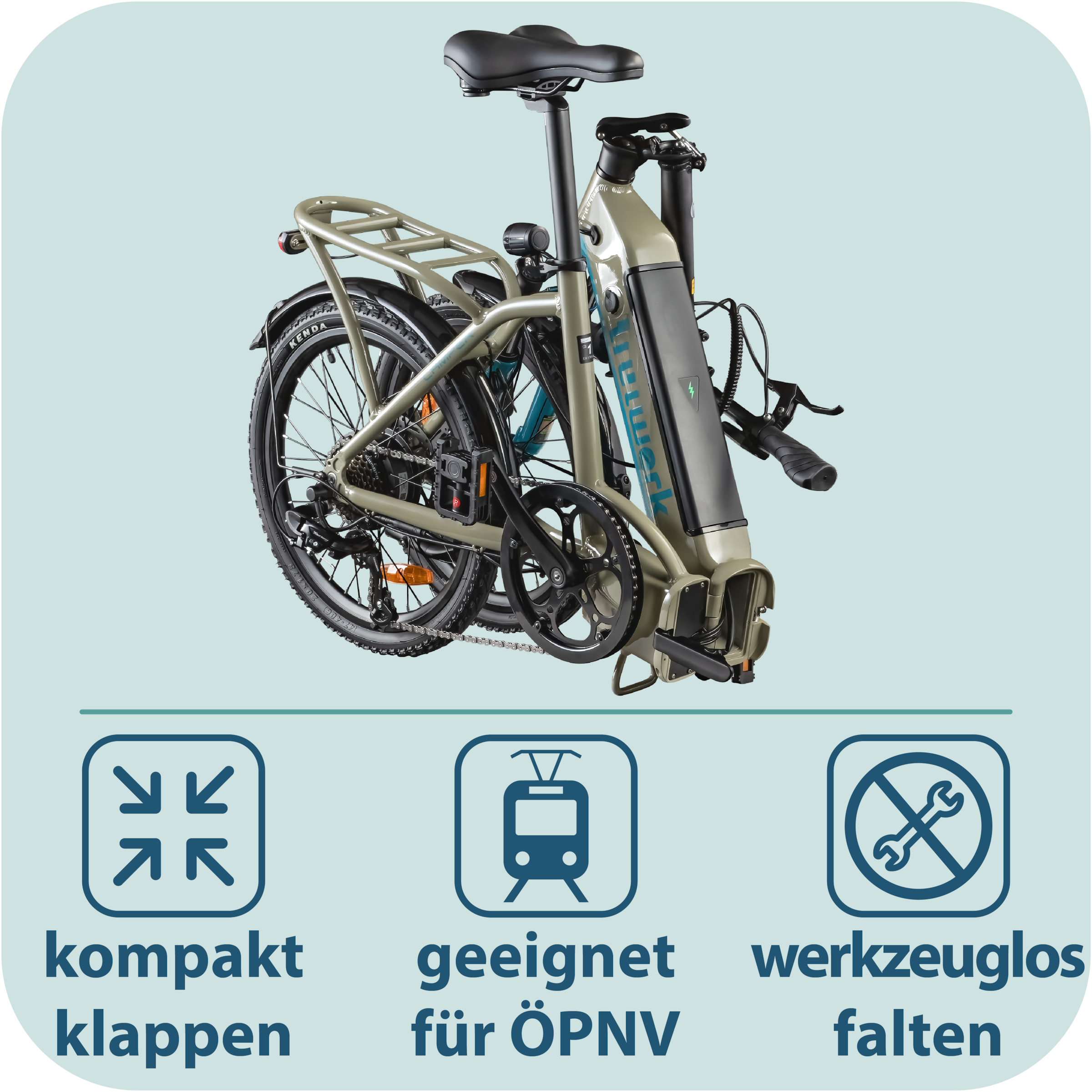 Tretwerk »Camper« 7 Gang Shimano Tourney TY300 Schaltwerk Kettenschaltung Heckmotor 250 W