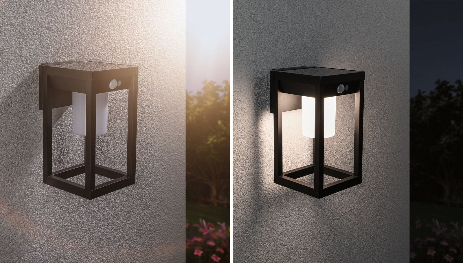 Paulmann LED Außen-Wandleuchte »Solar Marisol IP44 3000K 350lm Schwarz«, 1 flammig, Bewegungsmelder