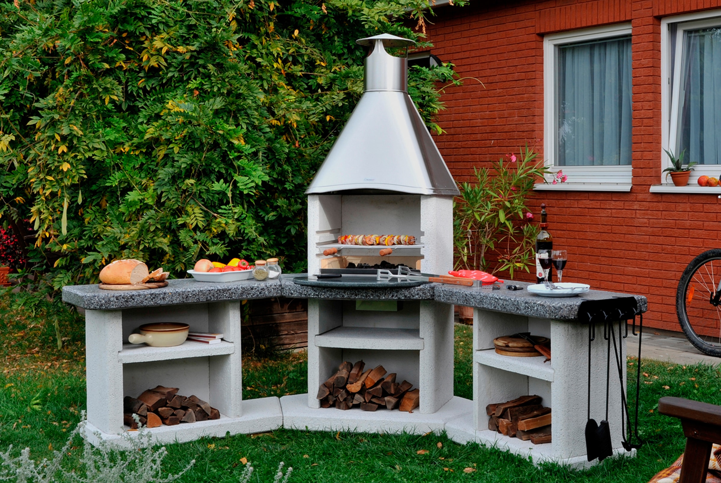 WELLFIRE Grillkamin »Ardea«, BxTxH: 188x73x192 cm