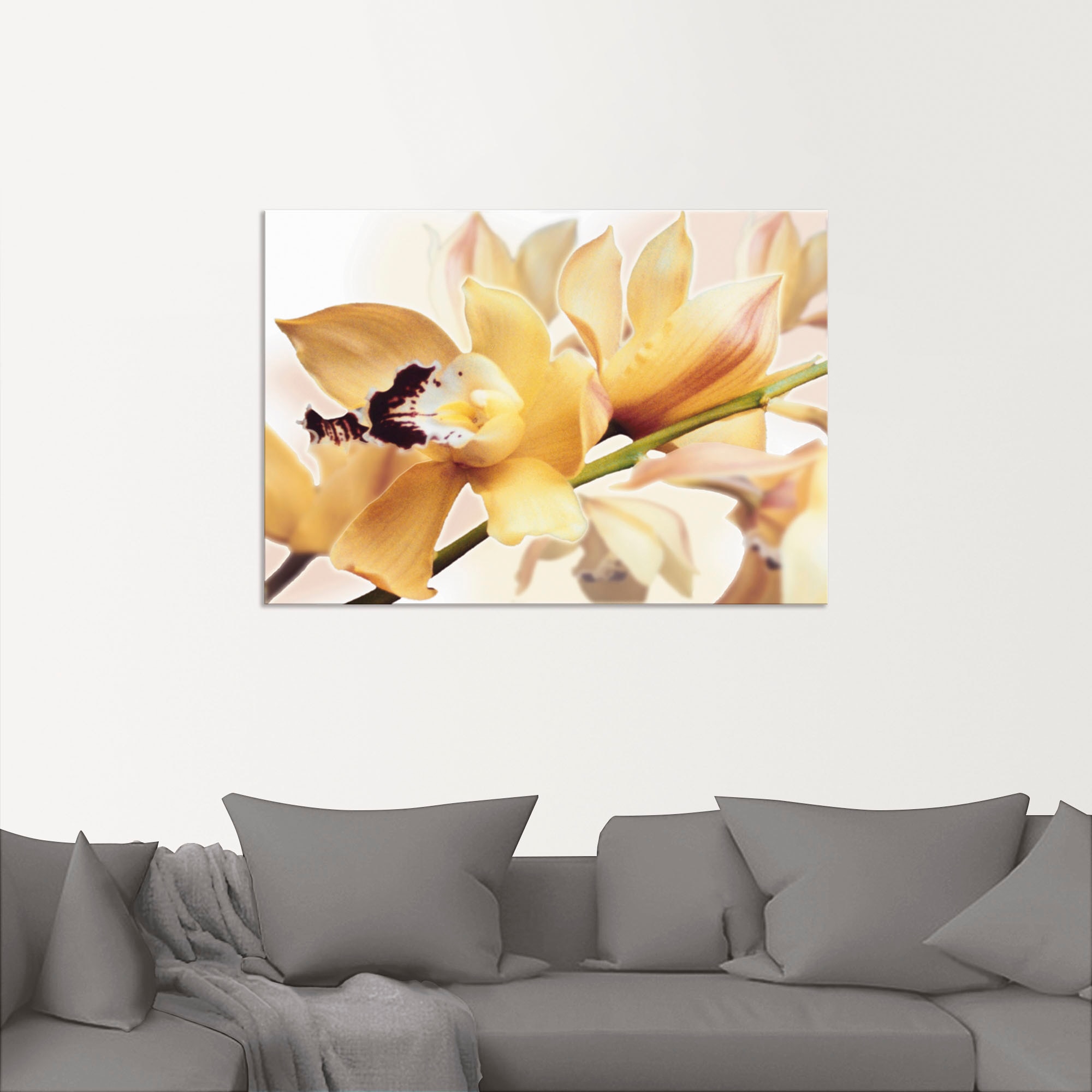 Artland Wandbild »Gelbe Orchidee«, Blumenbilder, (1 St.), als Alubild, Outdoorbild, Leinwandbild, Poster in verschied. Größen
