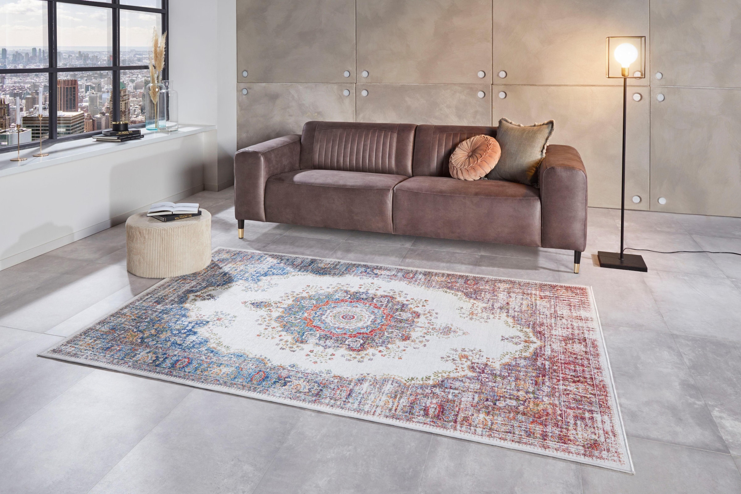 Home affaire Teppich »Nolan«, rechteckig, 6 mm Höhe, Orient-Optik, Vintage-Design, rutschhemmende Rückenbeschichtung