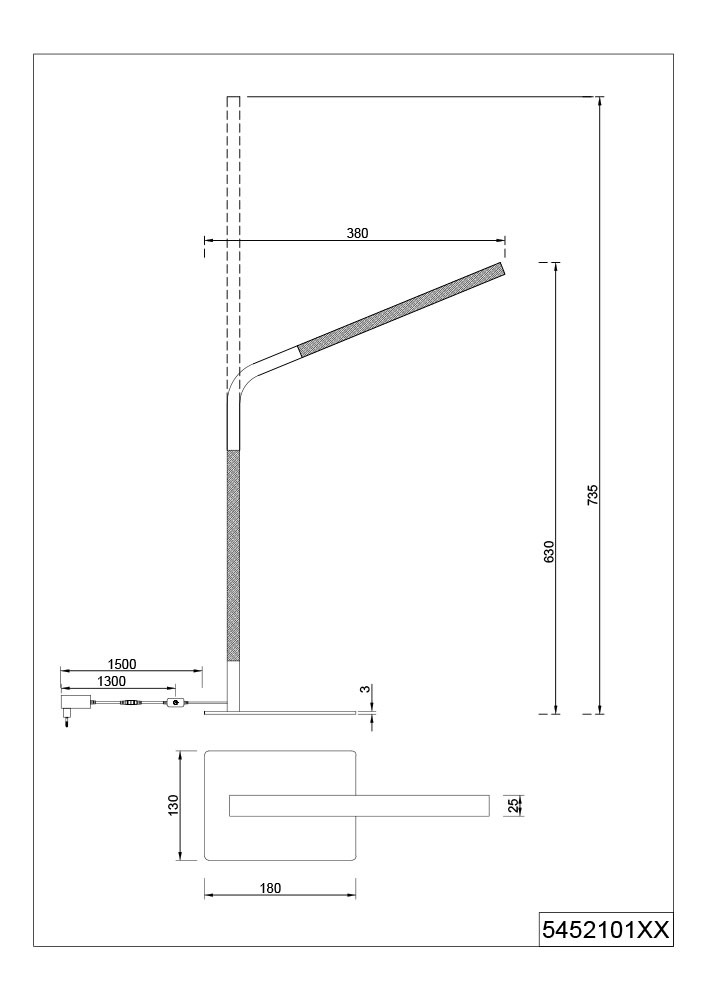 TRIO Leuchten LED Schreibtischlampe »NORRIS, Tischleuchte mit Touchdimmer und Flexarm, Leseleuchte H. 63cm« LED-Board 1 Stk. Warmweiß 7W 950 Lumen warmweiße LED, dimmbar in 3 Stufen (Schnurschalter)
