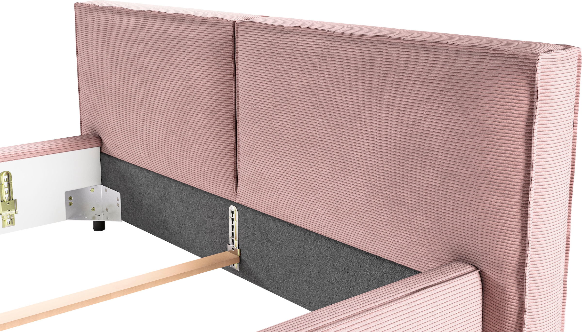 Home affaire Polsterbett »Adrina mit Biesenoptik, Feincord und Luxus-Microfaser« bis 280kg, auch in Überlänge 220 cm, 4 Breiten bis 200cm