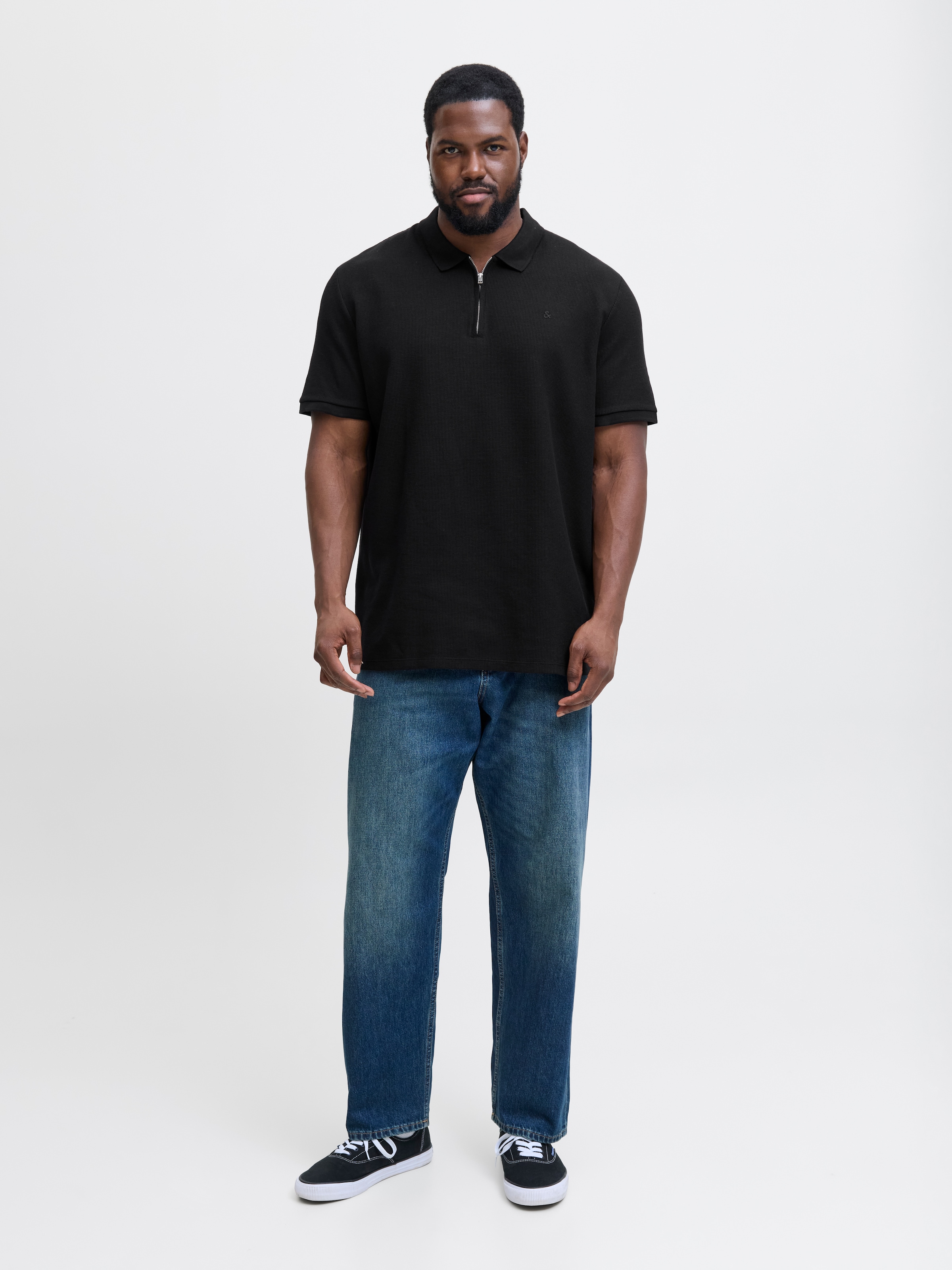 Jack & Jones PlusSize Poloshirt »JJEAUSTIN ZIP POLO SS NOOS PLS«