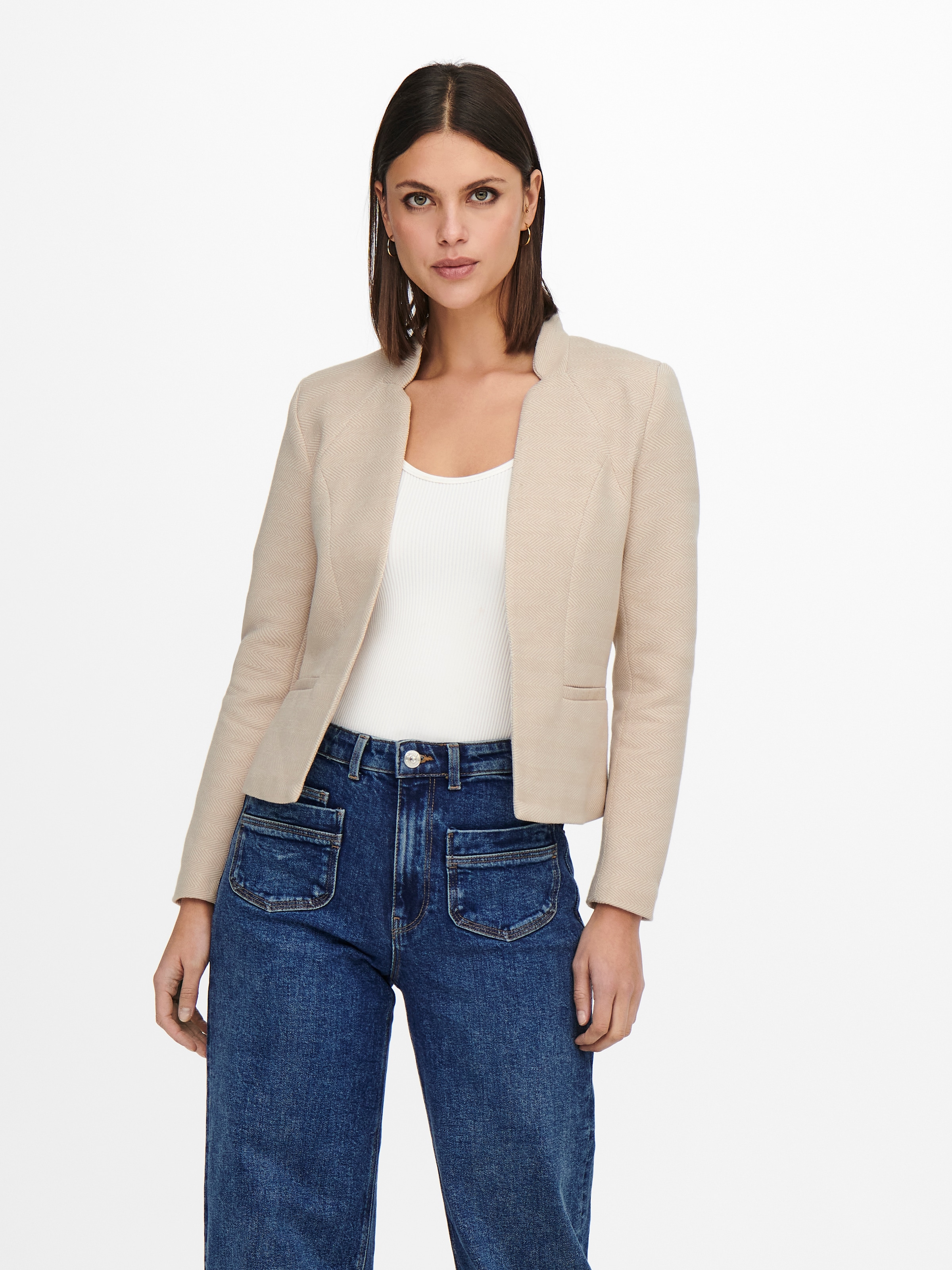 ONLY Kurzblazer »ONLADDY-LINEA L/S SHORT BLAZER CC TLR« Materialmix, regular fit