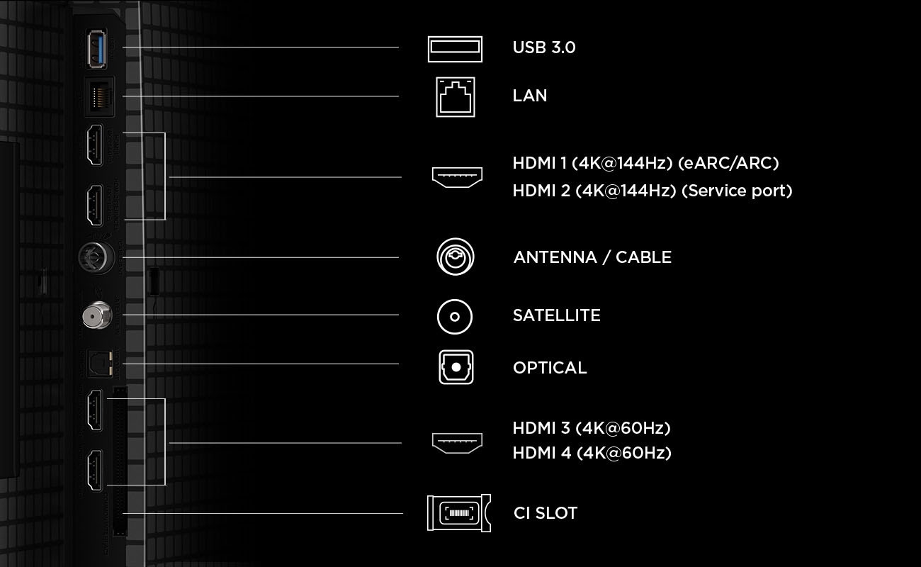 TCL Mini-LED-Fernseher »65T8DXB« 164 cm/65 ″ Smart-TV QD-Mini LED, AiPQ Pro Prozessor, 144Hz, Dolby Atmos, Apple AirPlay 2