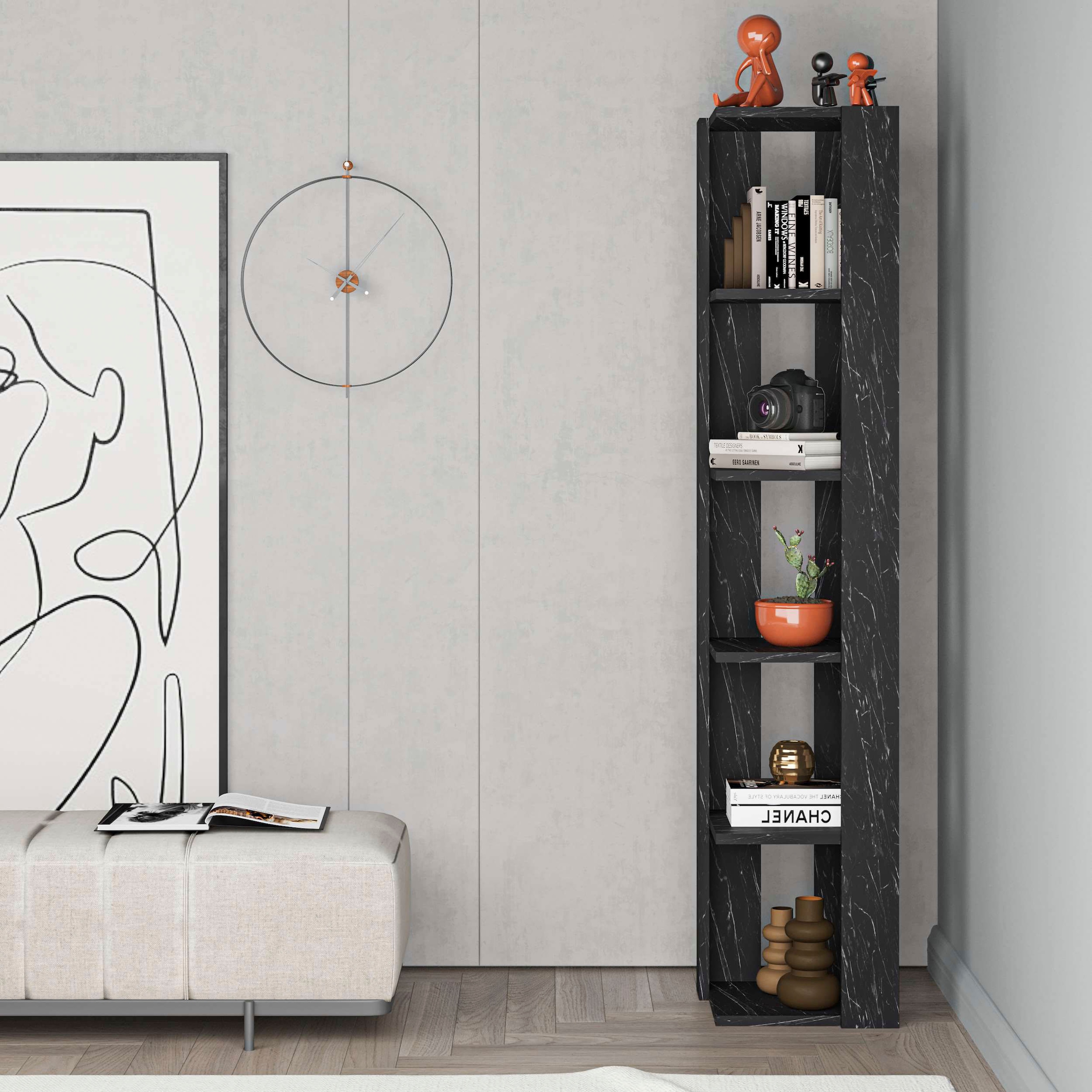 Decortie Eckregal »Nati Eckregal«, (Packung), Leichte Montage, Lagerung, Platzsparend