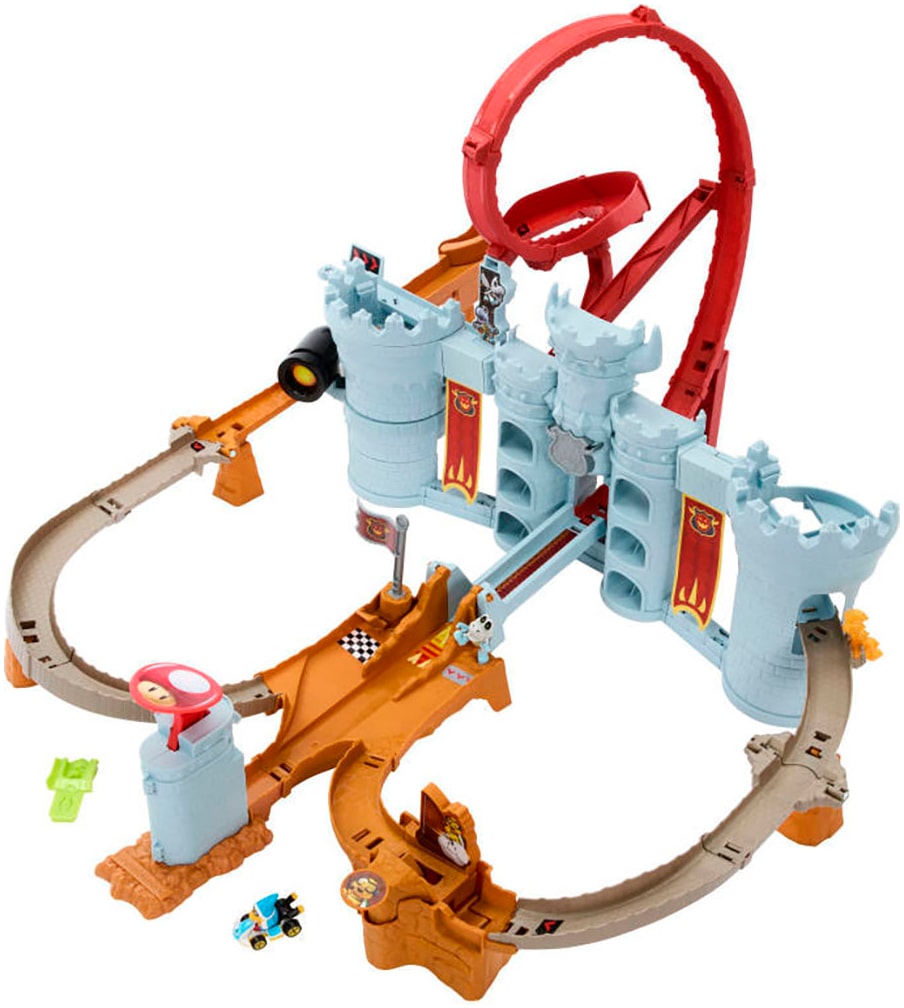 Hot Wheels Autorennbahn »Mario Kart Bowsers Schloss-Rennbahn« inklusive Die-Cast-Kamek