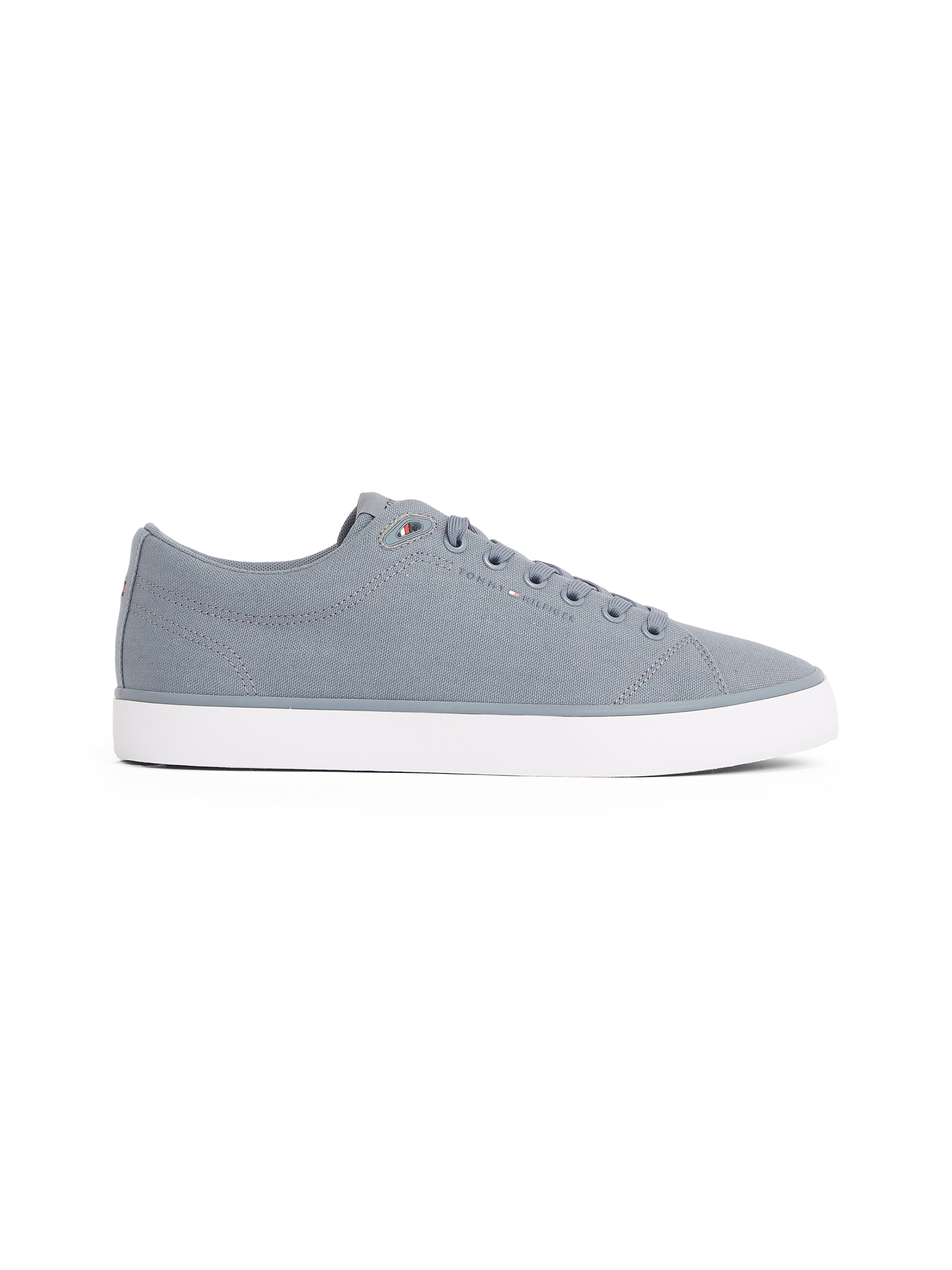 Tommy Hilfiger Sneaker »TH HI VULC LOW CORE CANVAS«, Freizeitschuh, Halbschuh, Schnürer mit weich gepolstertem Schaftrand