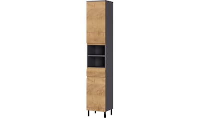 Hochschrank »Scantic«, Breite 34 cm, Badezimmerschrank, 2 Türen, 1 Schubkasten, 2 Fächer